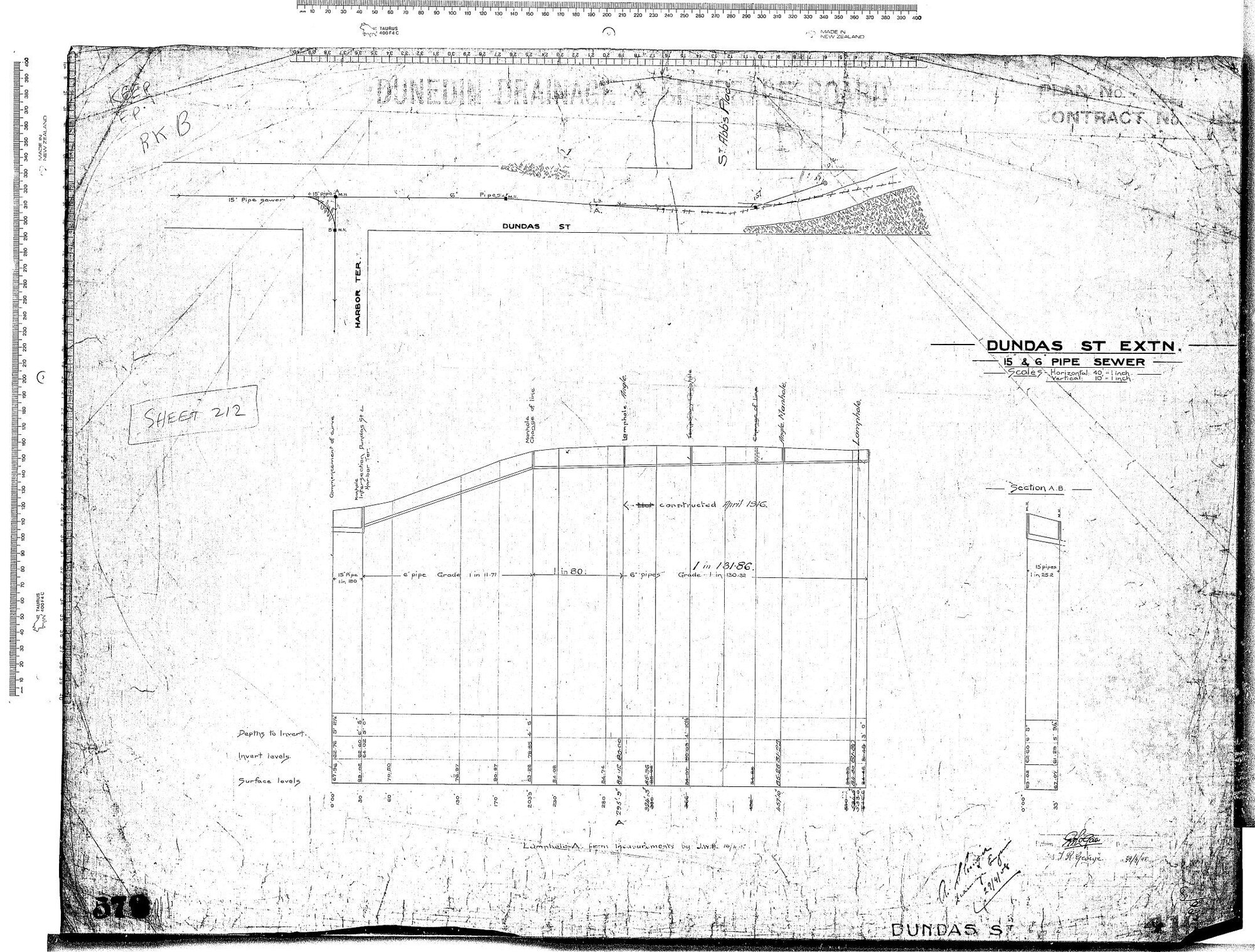 DUNDAS ST EXTN 15" &amp; 6" PIPE SEWER