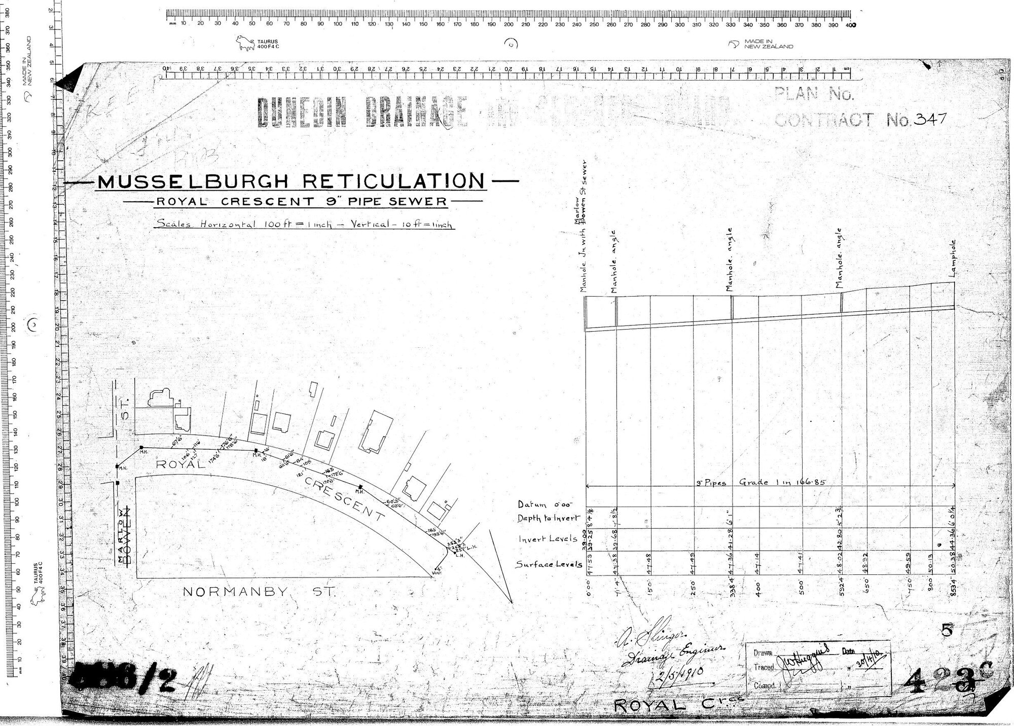 MUSSELBURGH RETICULATION - ROYAL CRESCENT 9" PIPE SEWER