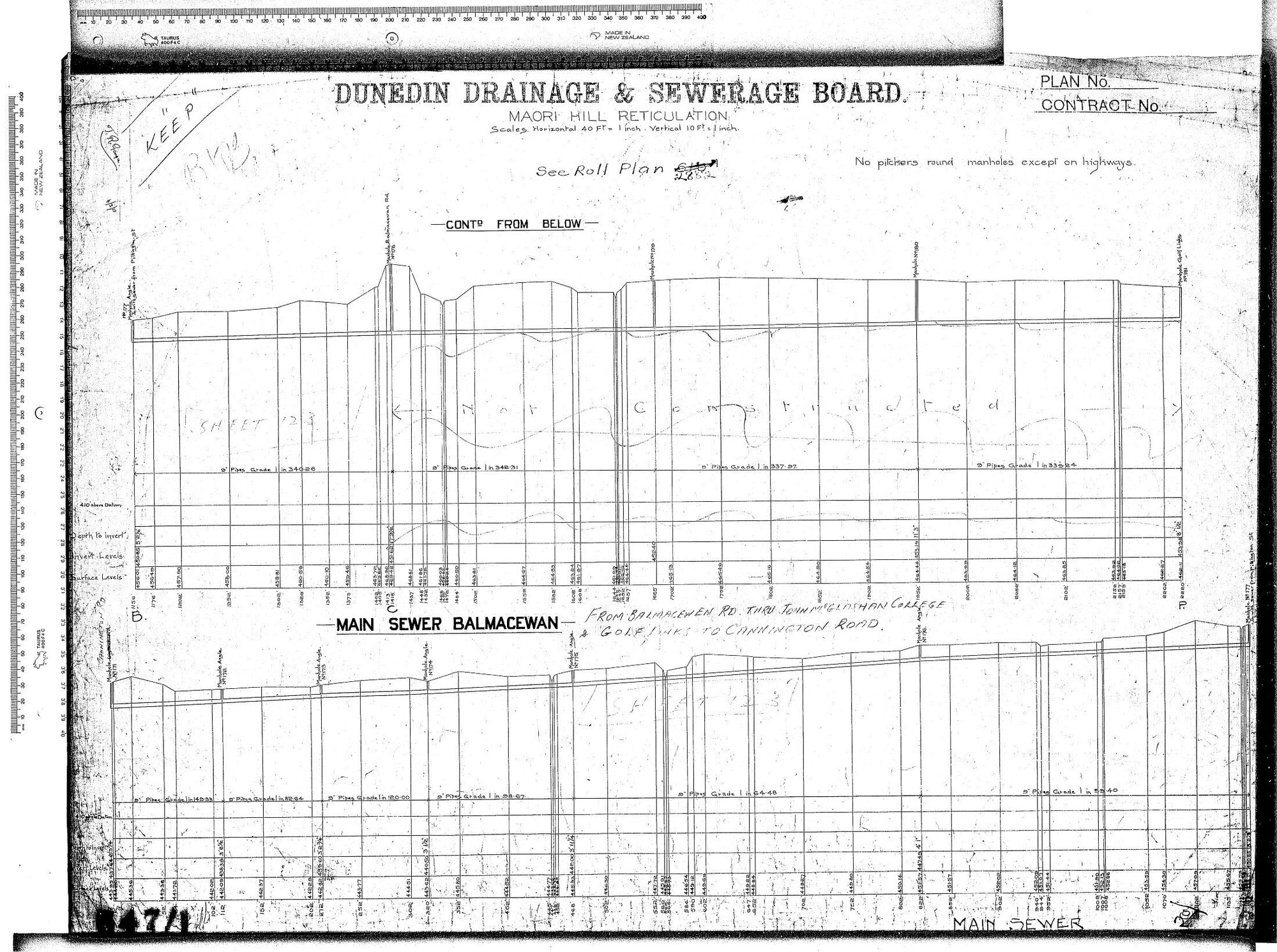MAORI HILL RETICULATION  -  MAIN SEWER