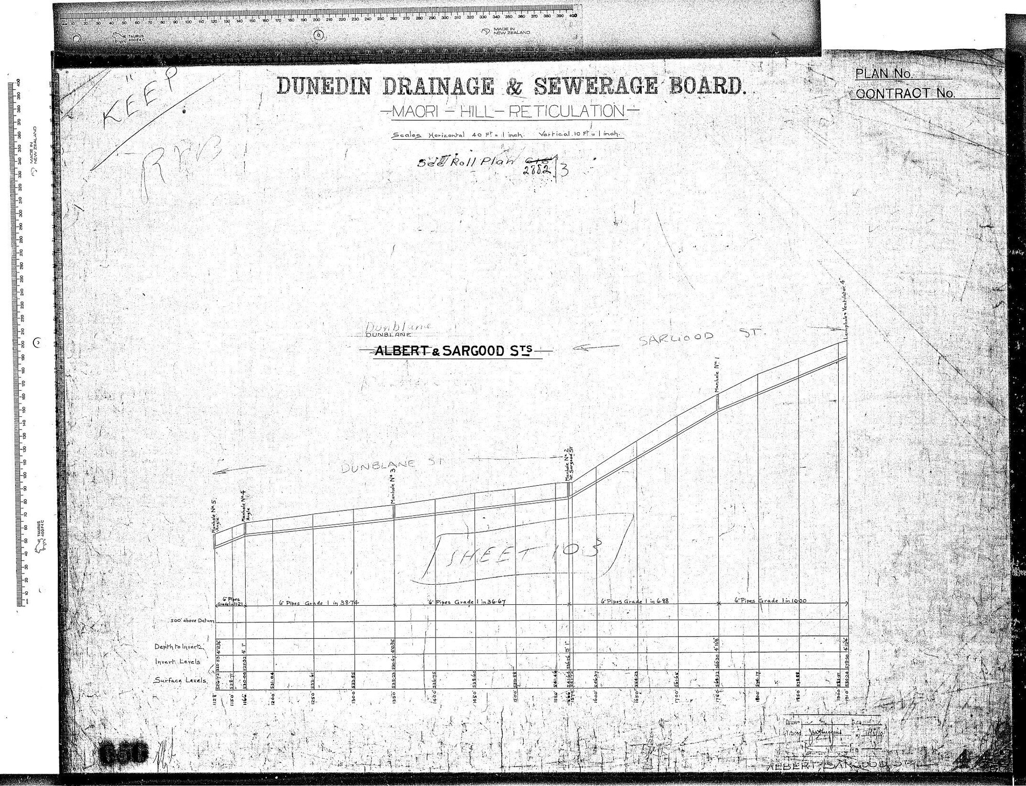 MAORI HILL RETICULATION  - DUNBLANE &amp; SARGOOD STS - SARGOOD ST