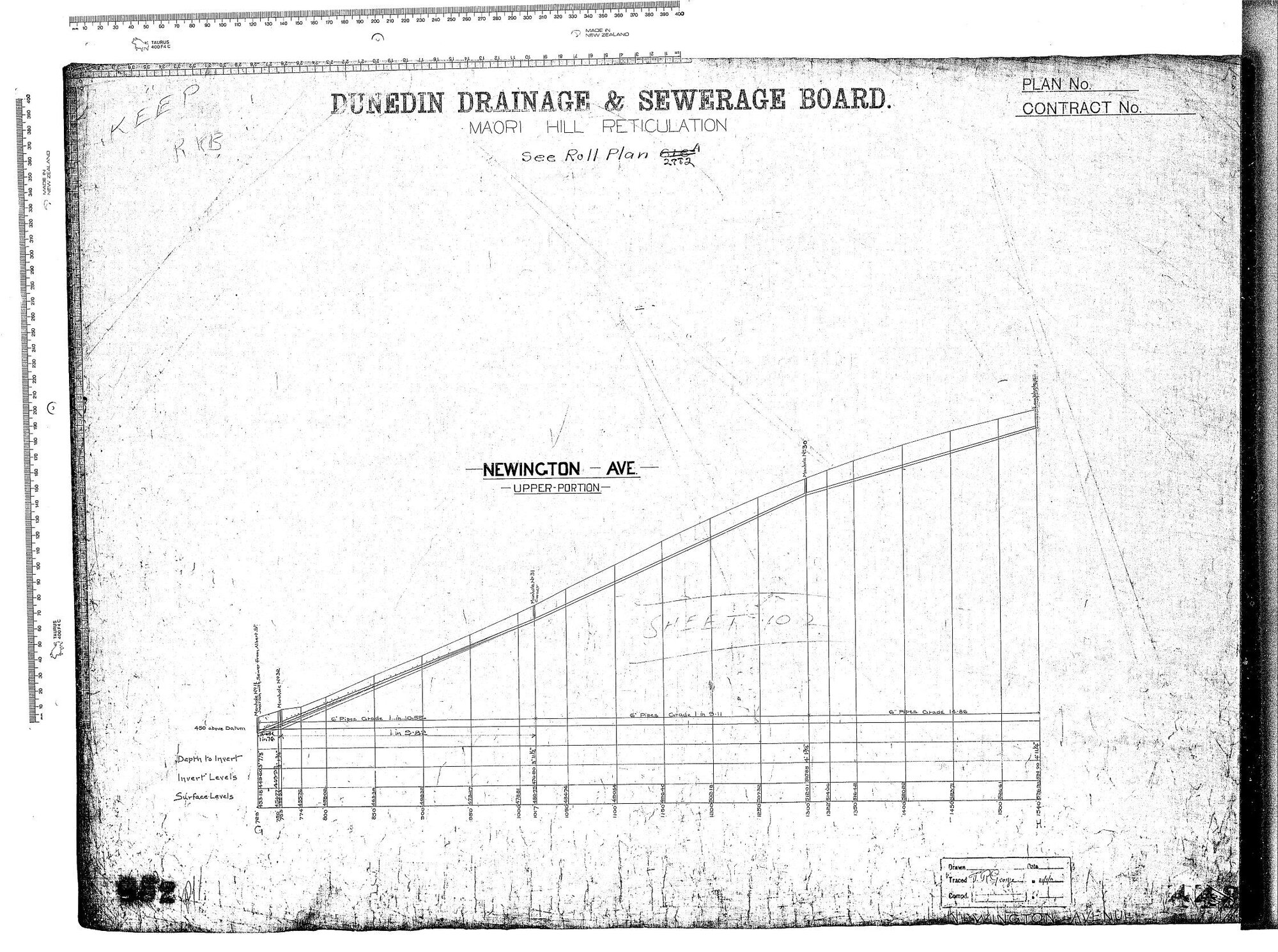 MAORI HILL RETICULATION  - NEWINGTON AVE - UPPER PORTION