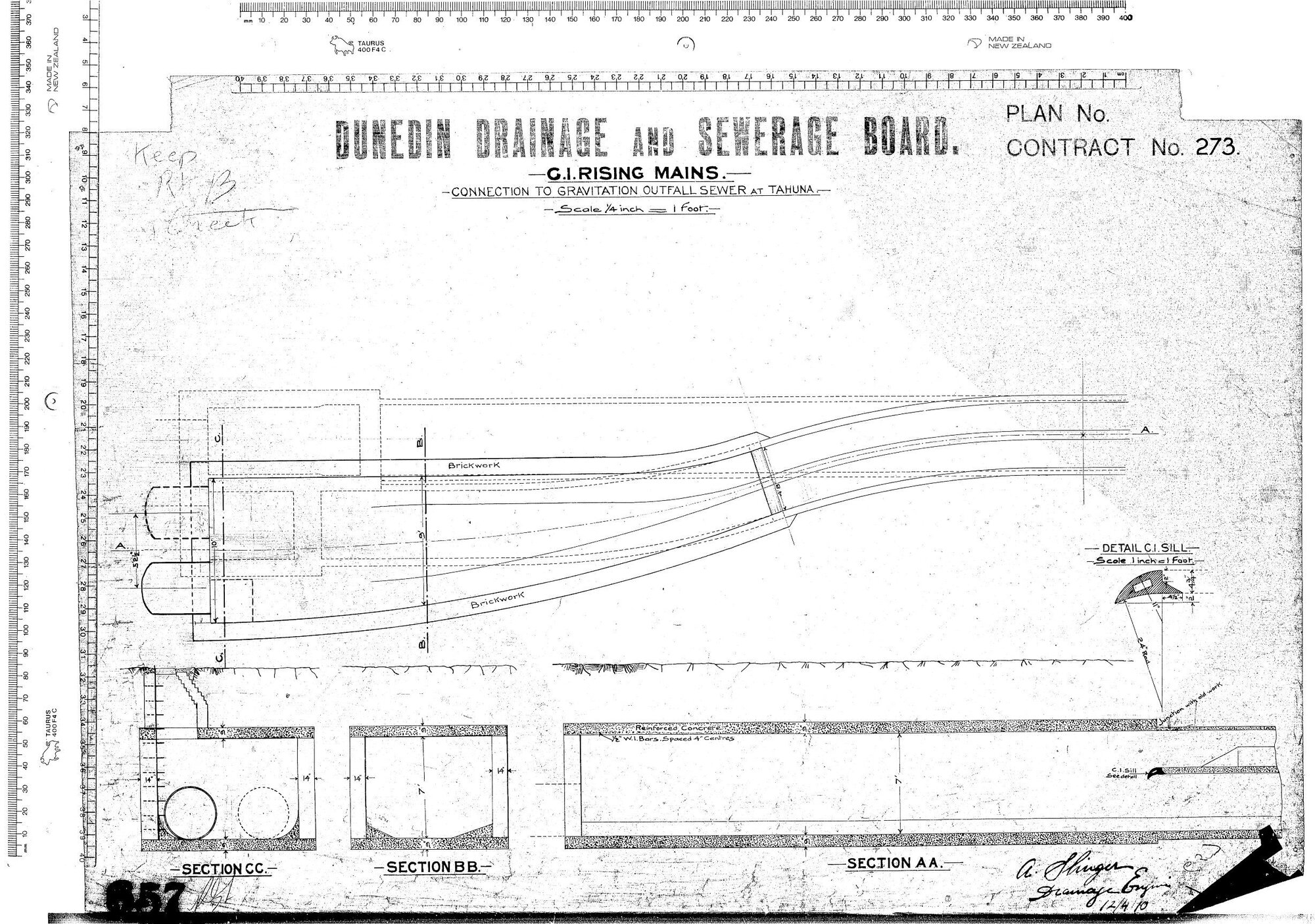 C.I.RISING MAIN - CONNECTION TO GRAVITATION OUTFALL SEWER AT TAHUNA