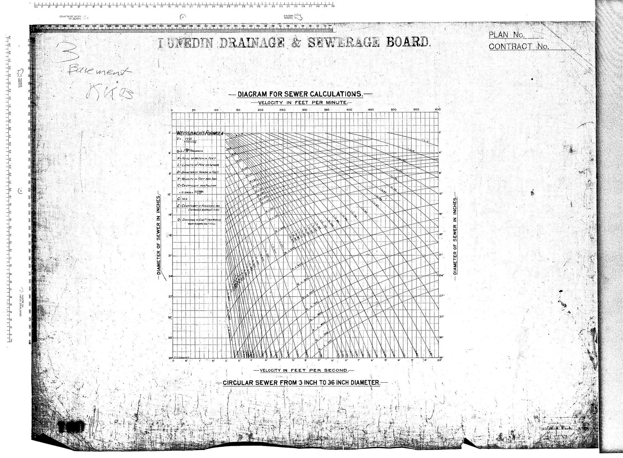 DIAGRAM FOR SEWER CALCULATIONS
