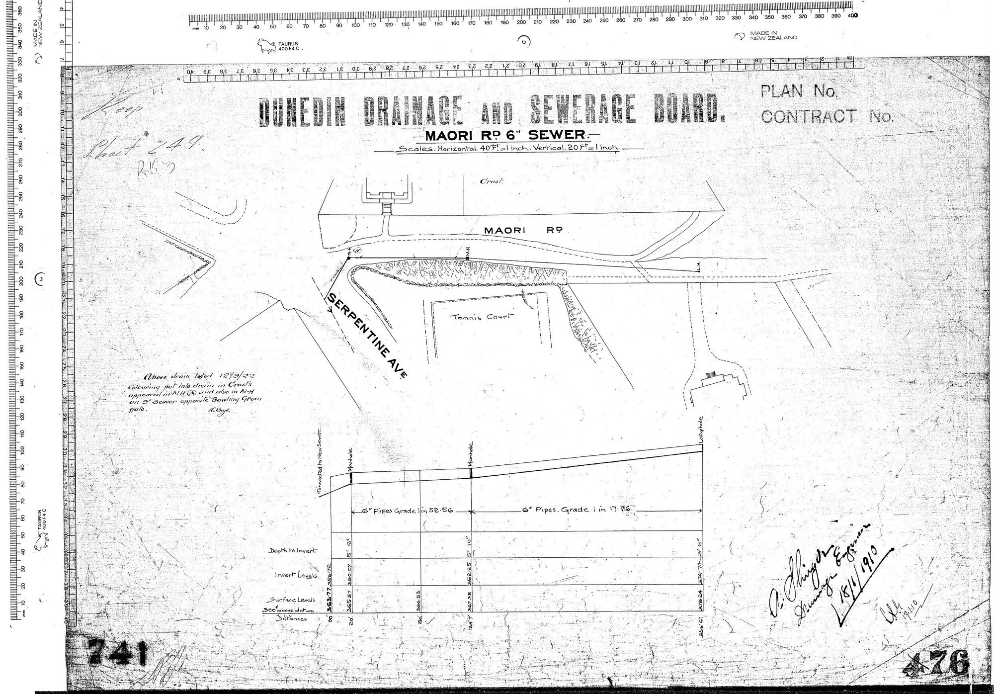 MAORI RD. 6" SEWER