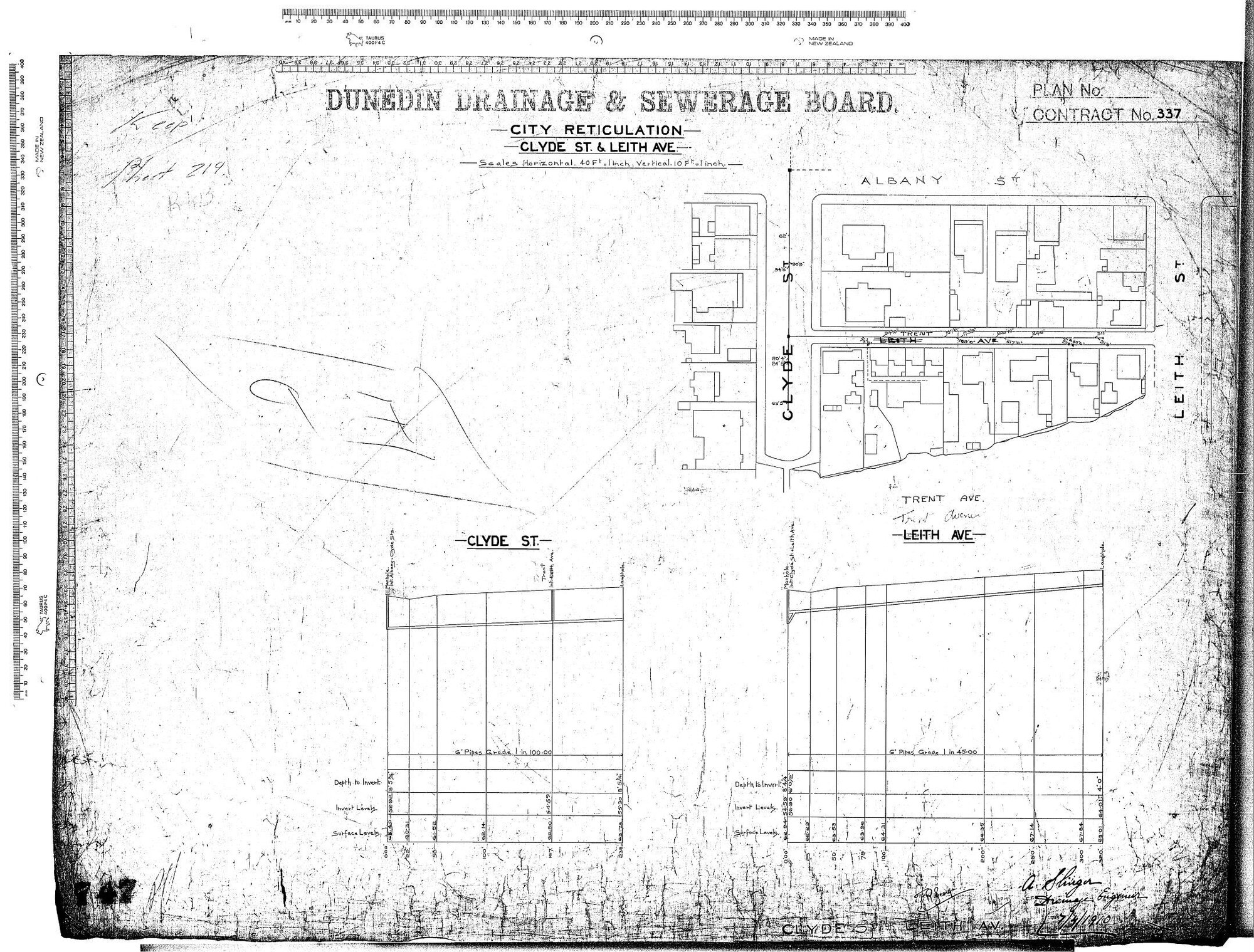 CITY RETICULATION - CLYDE ST. &amp; LEITH AVE.
