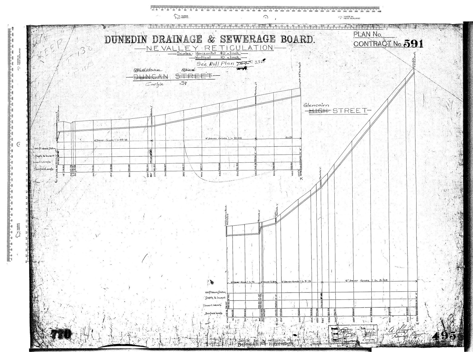 N.E. VALLEY RETICULATION - CARLYLE ST, GLENCAIRN STREET