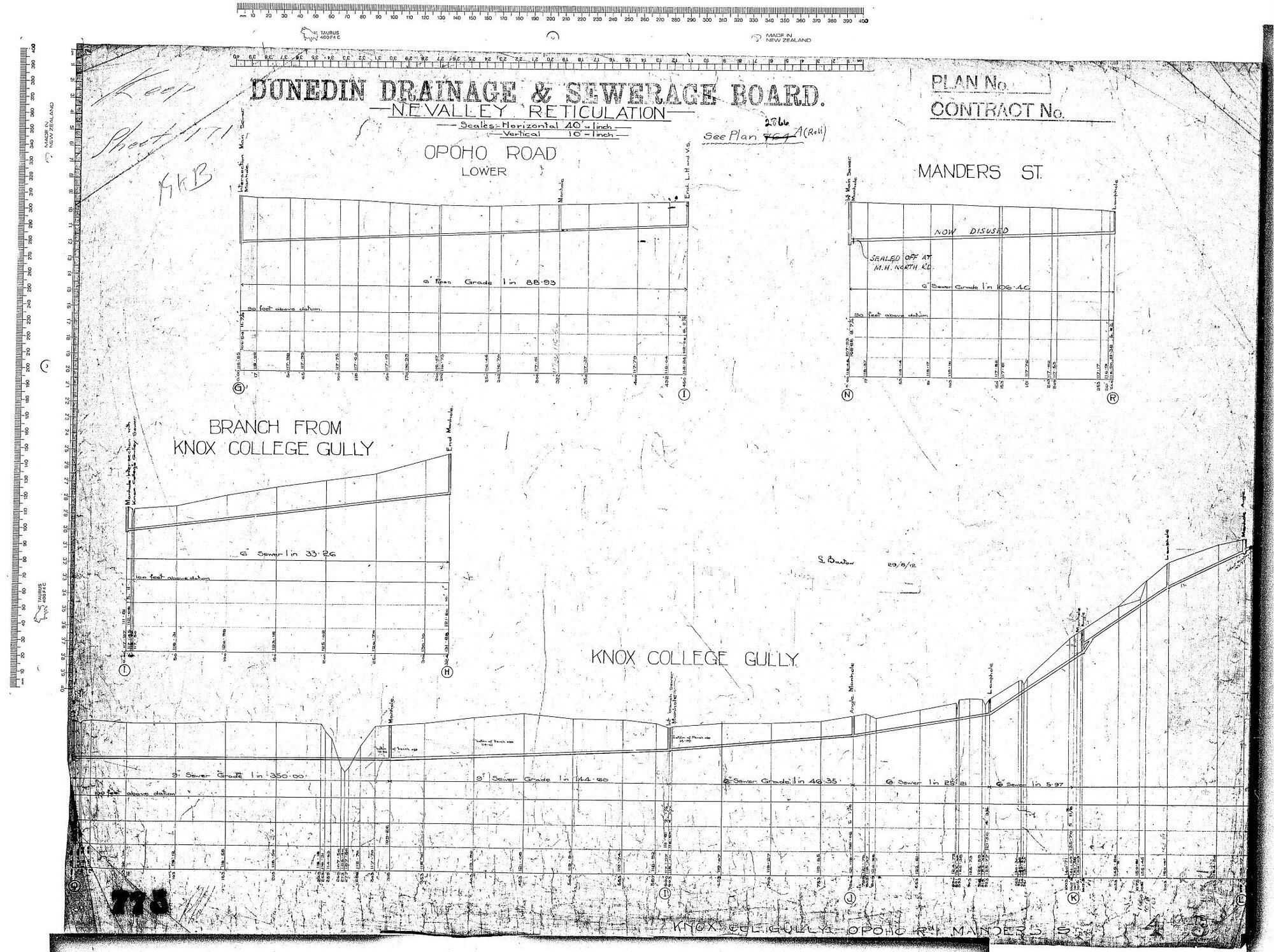 N.E. VALLEY RETICULATION - KNOX COLLEGE GULLY. OPOHO RD. MANDERS ST