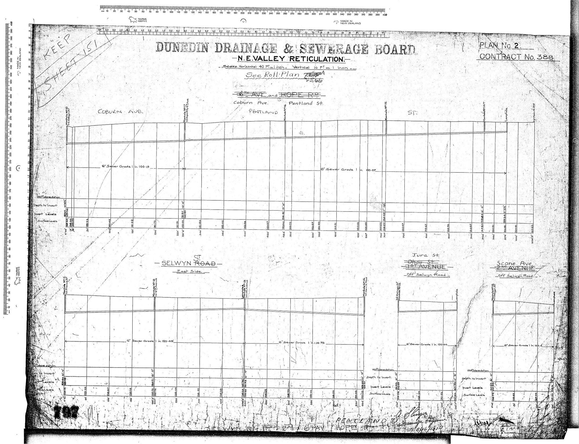 N.E.V. RETICULATION - COBURN AVE. PENTLAND ST. SELWYN ST. JURA ST. SCONE AVE