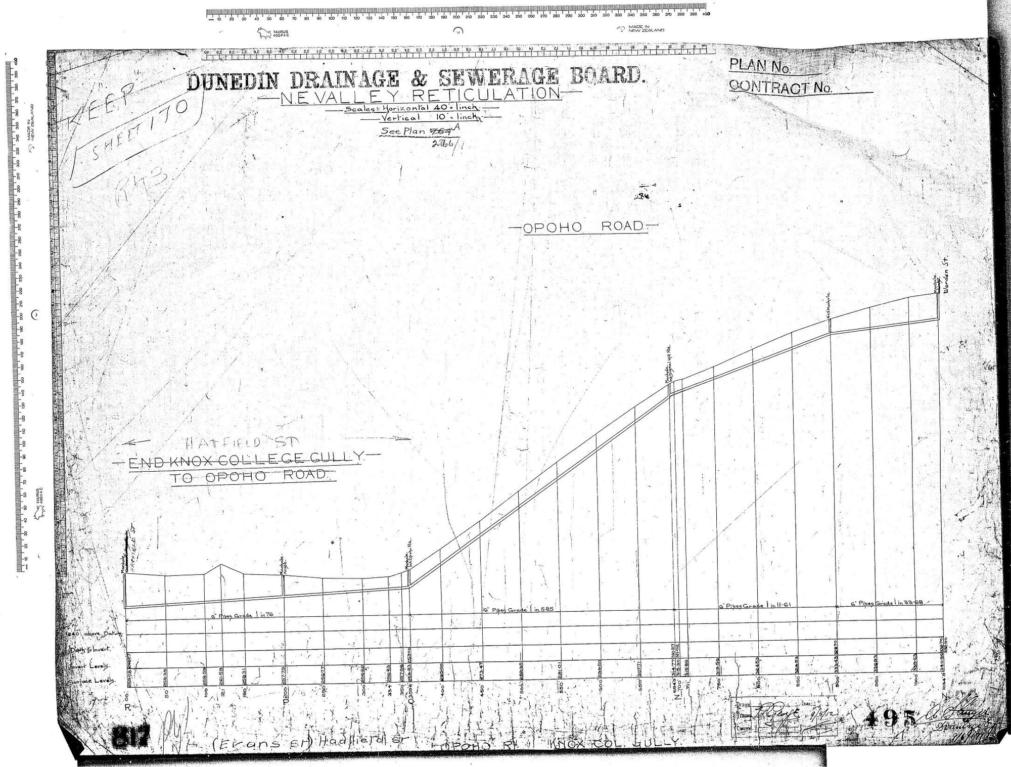N.E. VALLEY RETICULATION &ndash; EVANS STREET, HADFIELD STREET, OPOHO ROAD AND KNOX COLLEGE GULLY