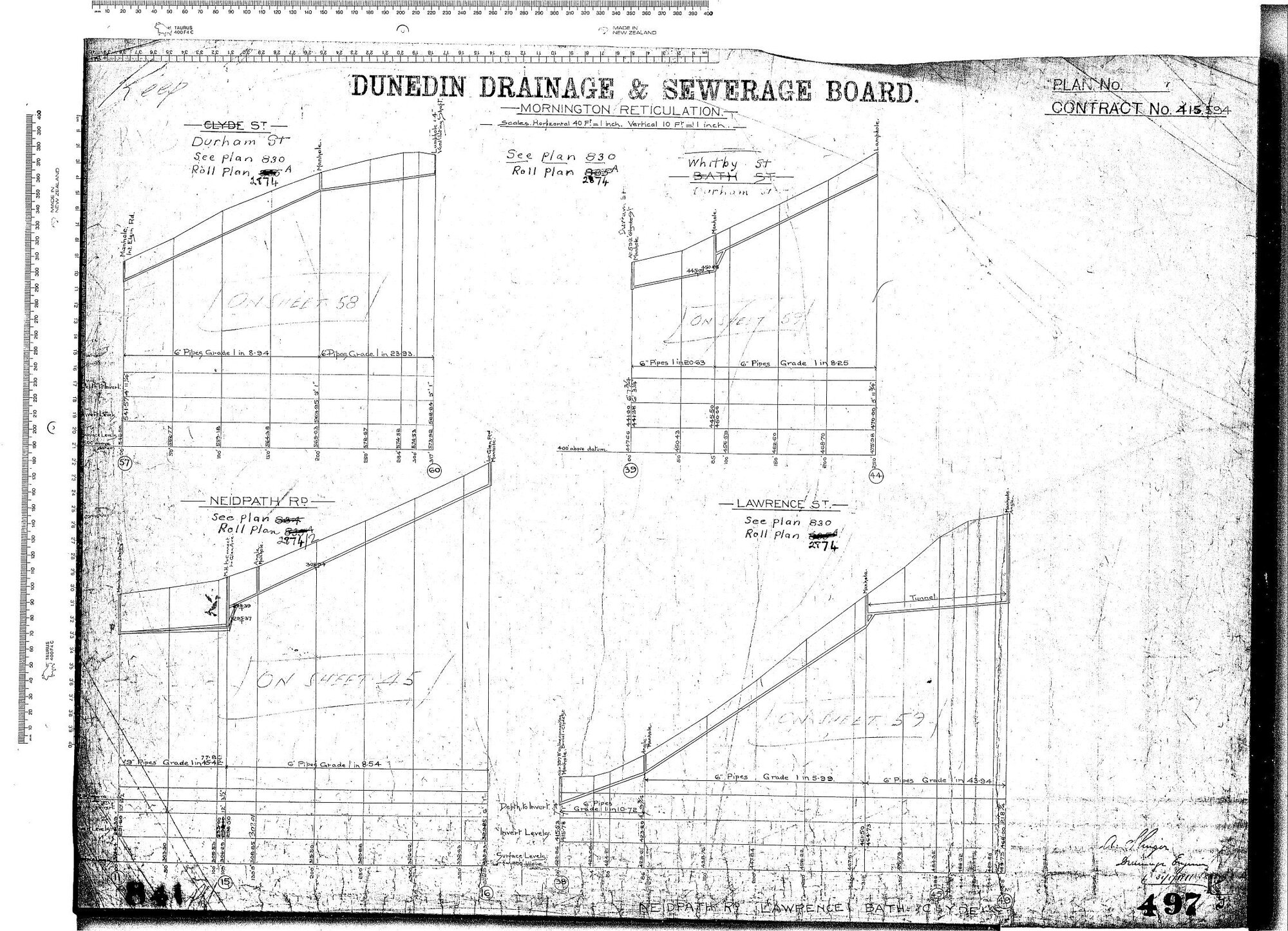 MORNINGTON RETICULATION &ndash; NEIDPATH ROAD, LAWRENCE STREET AND CLYDE STREET