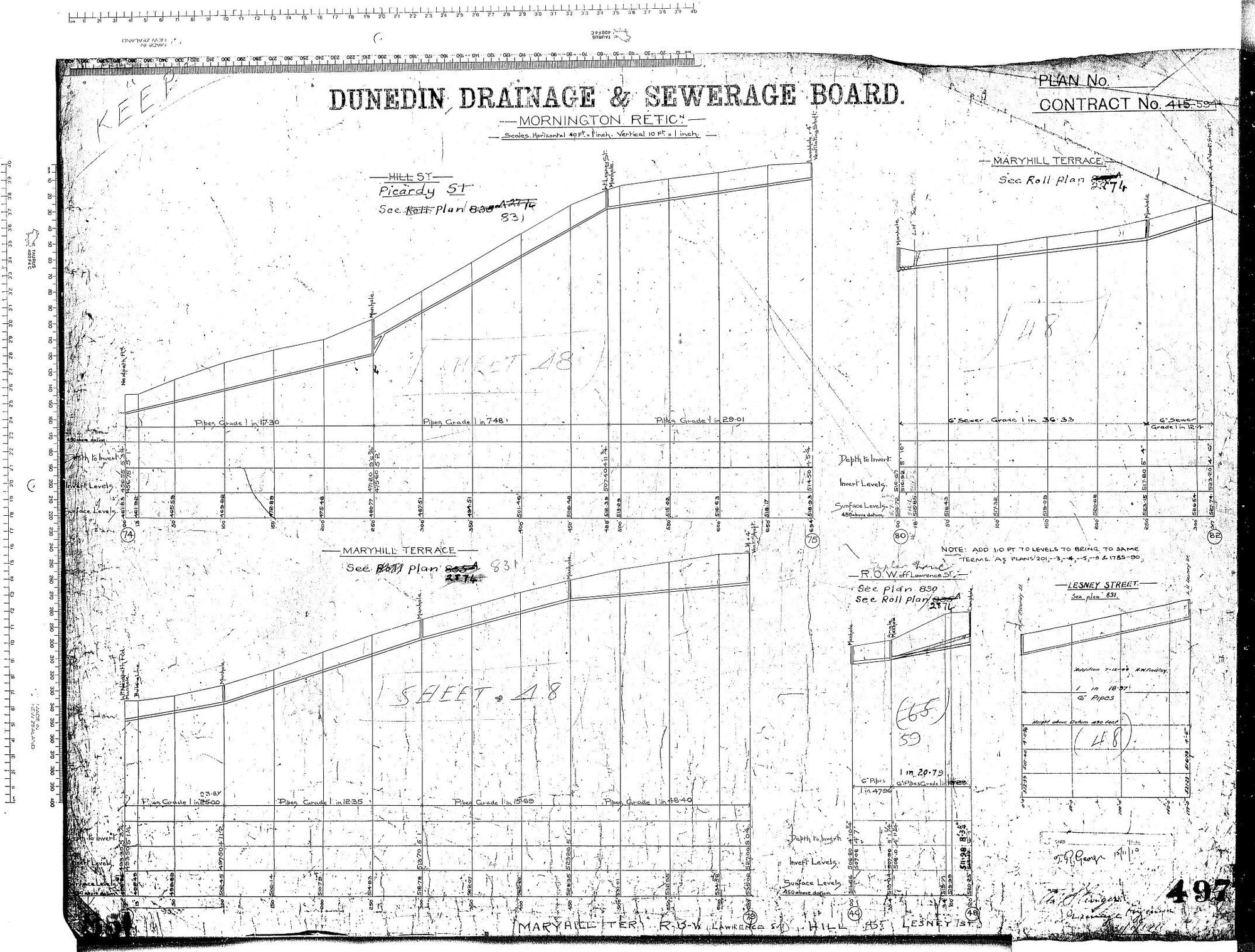 MORNINGTON RETICULATION &ndash; MARYHILL TERRACE,ROW OFF LAWRENCE STREET, HILL STREET AND LESNEY STREET