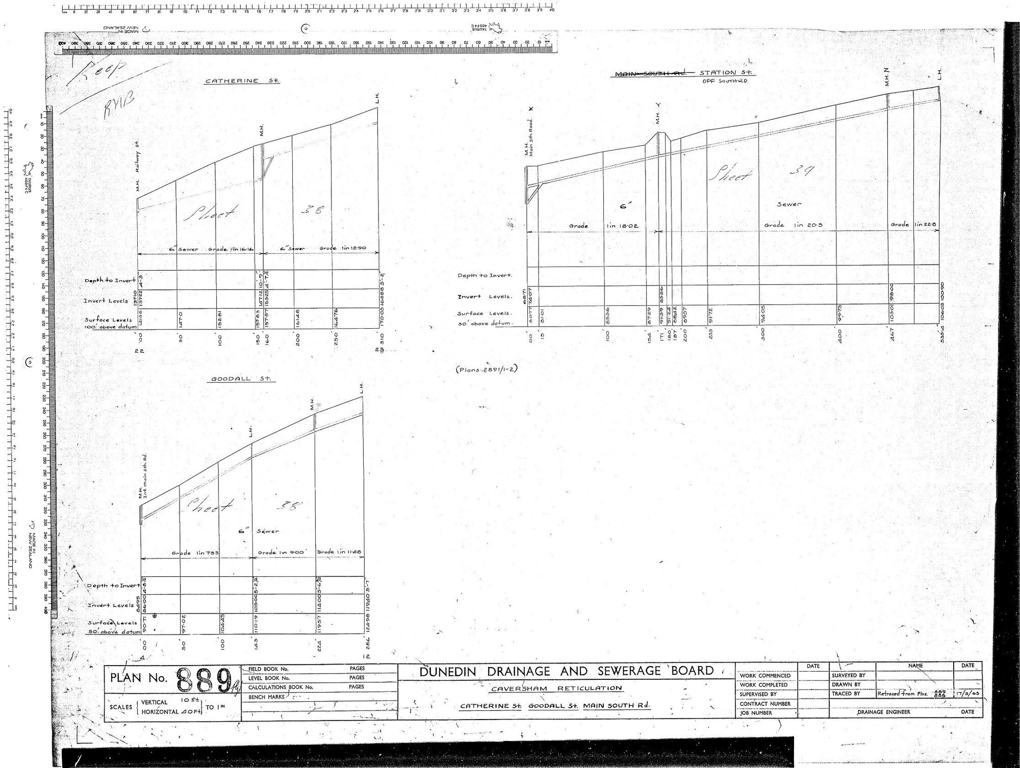 CAVERSHAM RETICULATION &ndash; CATHERINE STREET, GOODALL STREET AND MAIN SOUTH ROAD