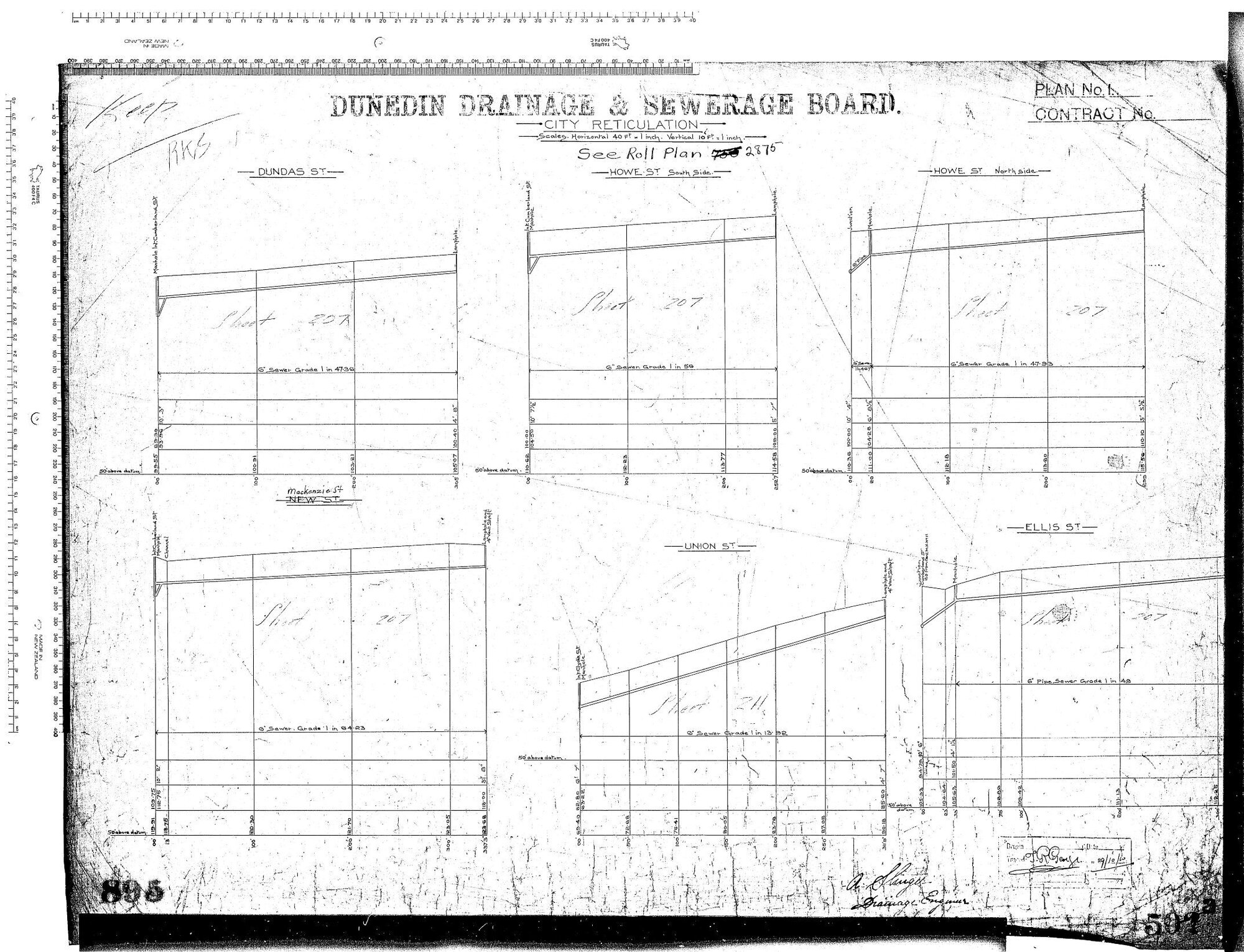 CITY RETICULATION - DUNDAS STREET, HOWE STREET, MACKENZIE STREET, UNION STREET, ELLIS STREET