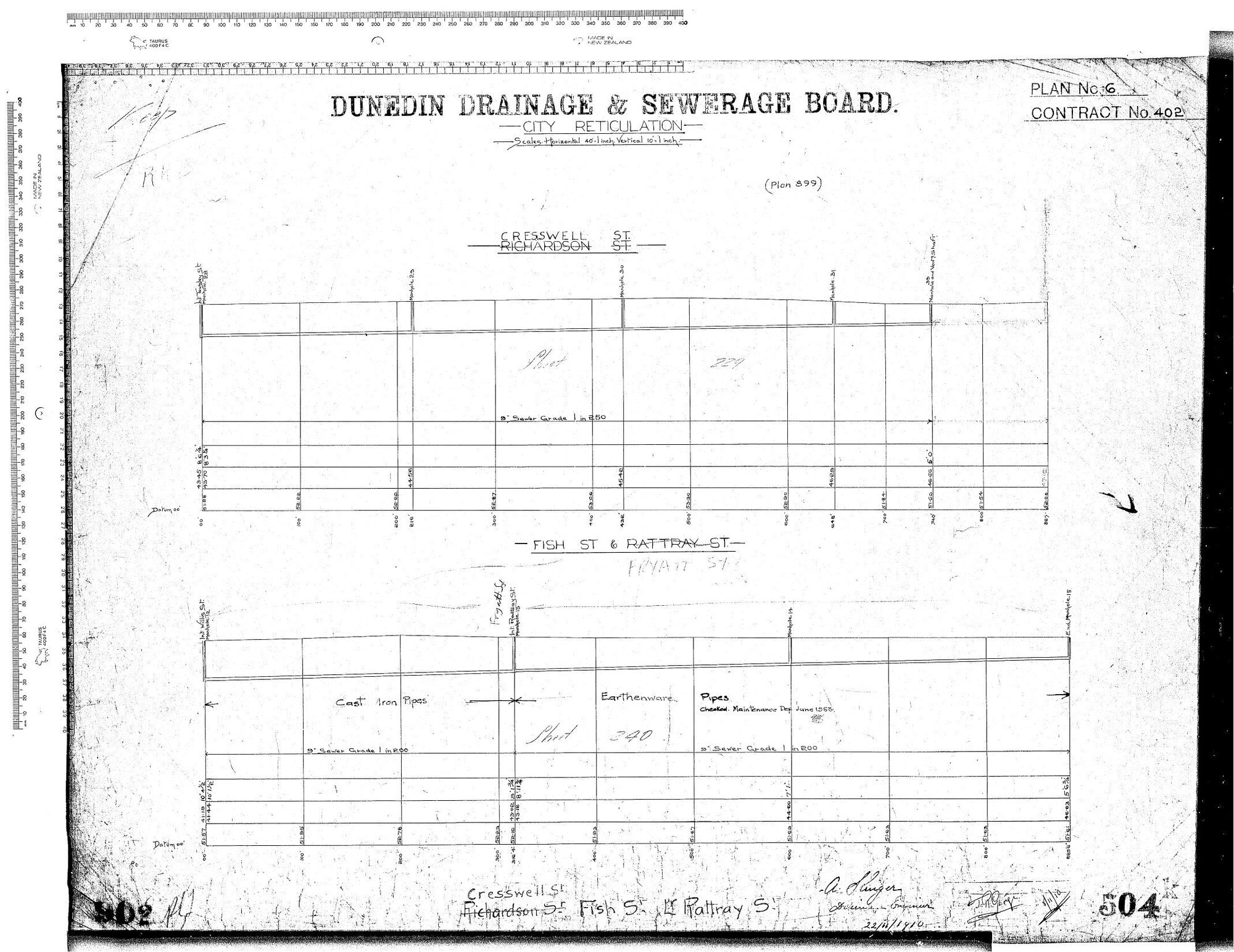 CITY RETICULATION &ndash; CRESSWELL STREET, FICH STREET AND LOWER RATTRAY STREET