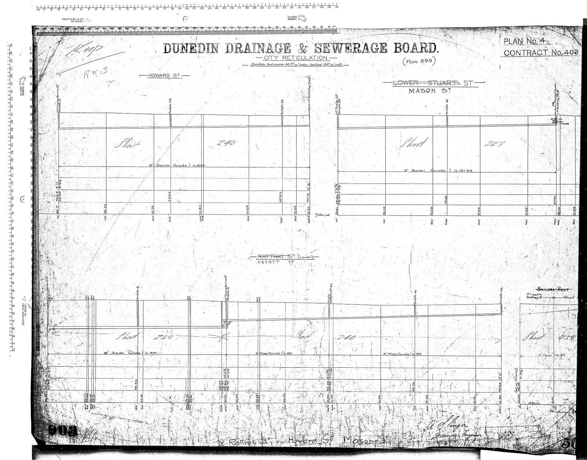 CITY RETICULATION &ndash; LOWER RATTRAY STREET, HOWARD STREET AND MASON STREET