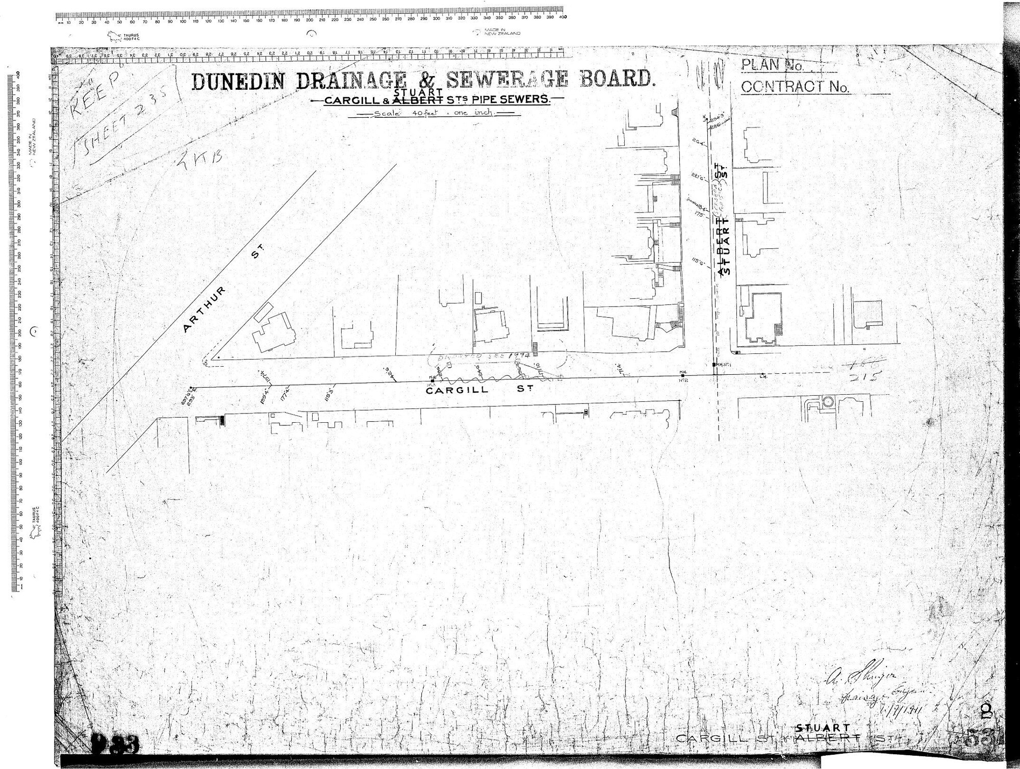 CARGILL &amp; STUART STREETS PIPE SEWERS