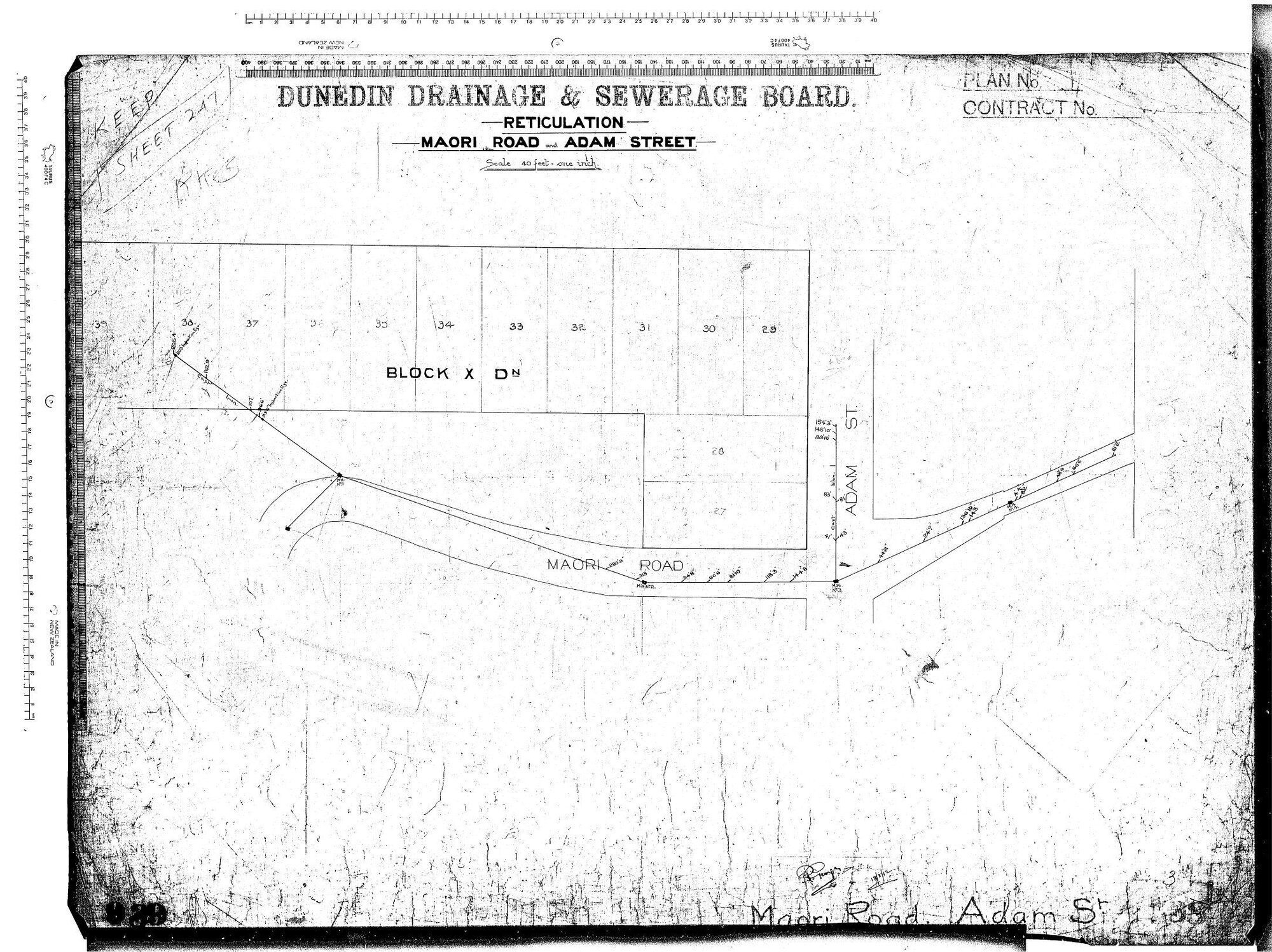 RETICULATION &ndash; MAORI ROAD AND ADAM STREET