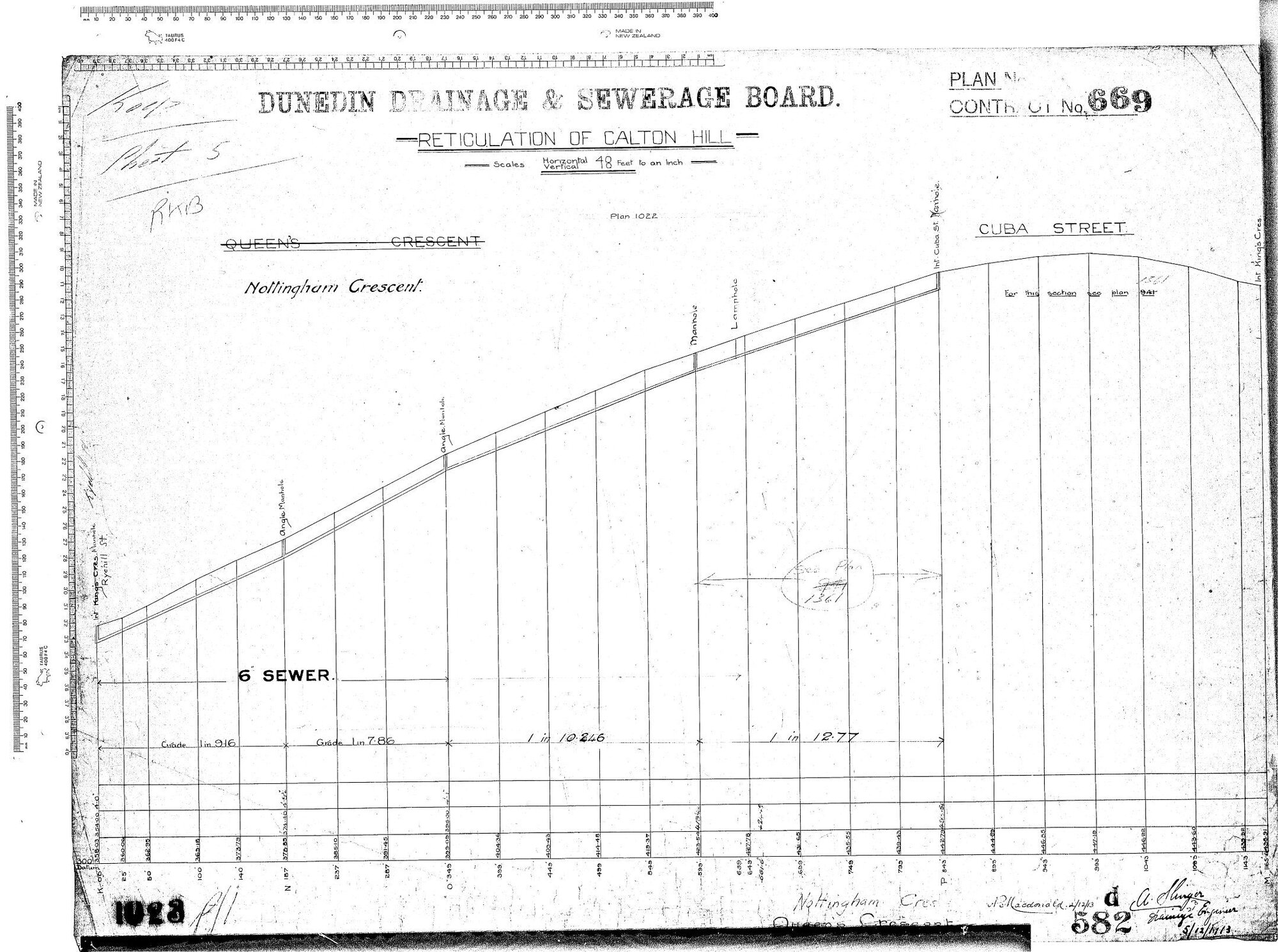 RETICULATION OF CALTON HILL - NOTTINGHAM CRESCENT.  CUBA STREET