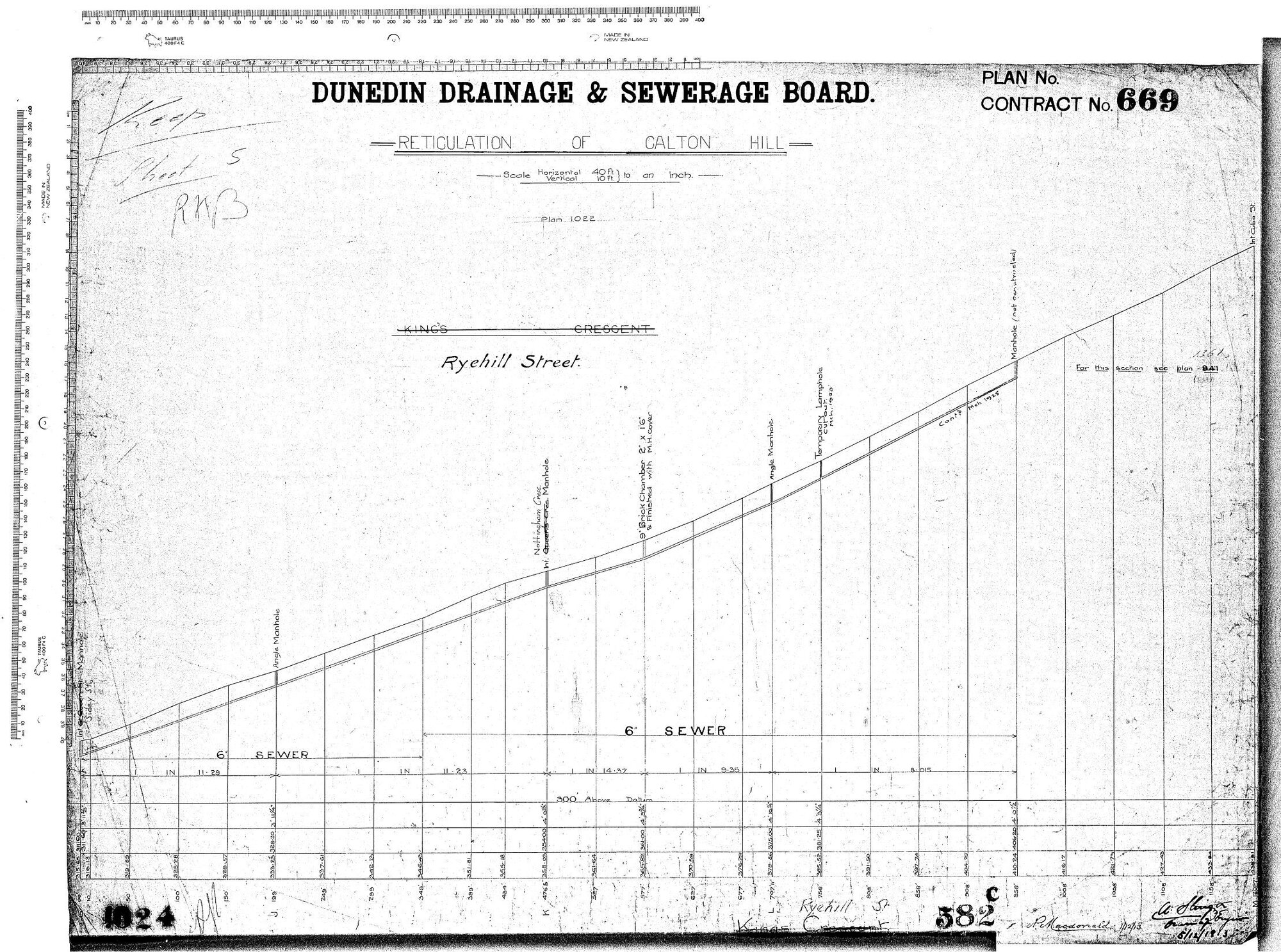 RETICULATION OF CALTON HILL - RYEHILL STRTEET