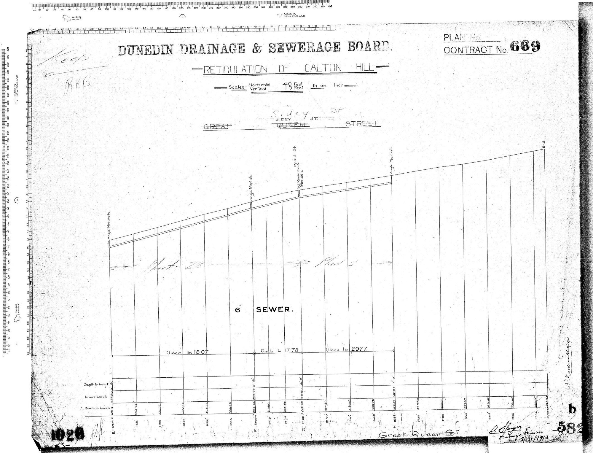 RETICULATION OF CALTON HILL  - SIDEY STREET.