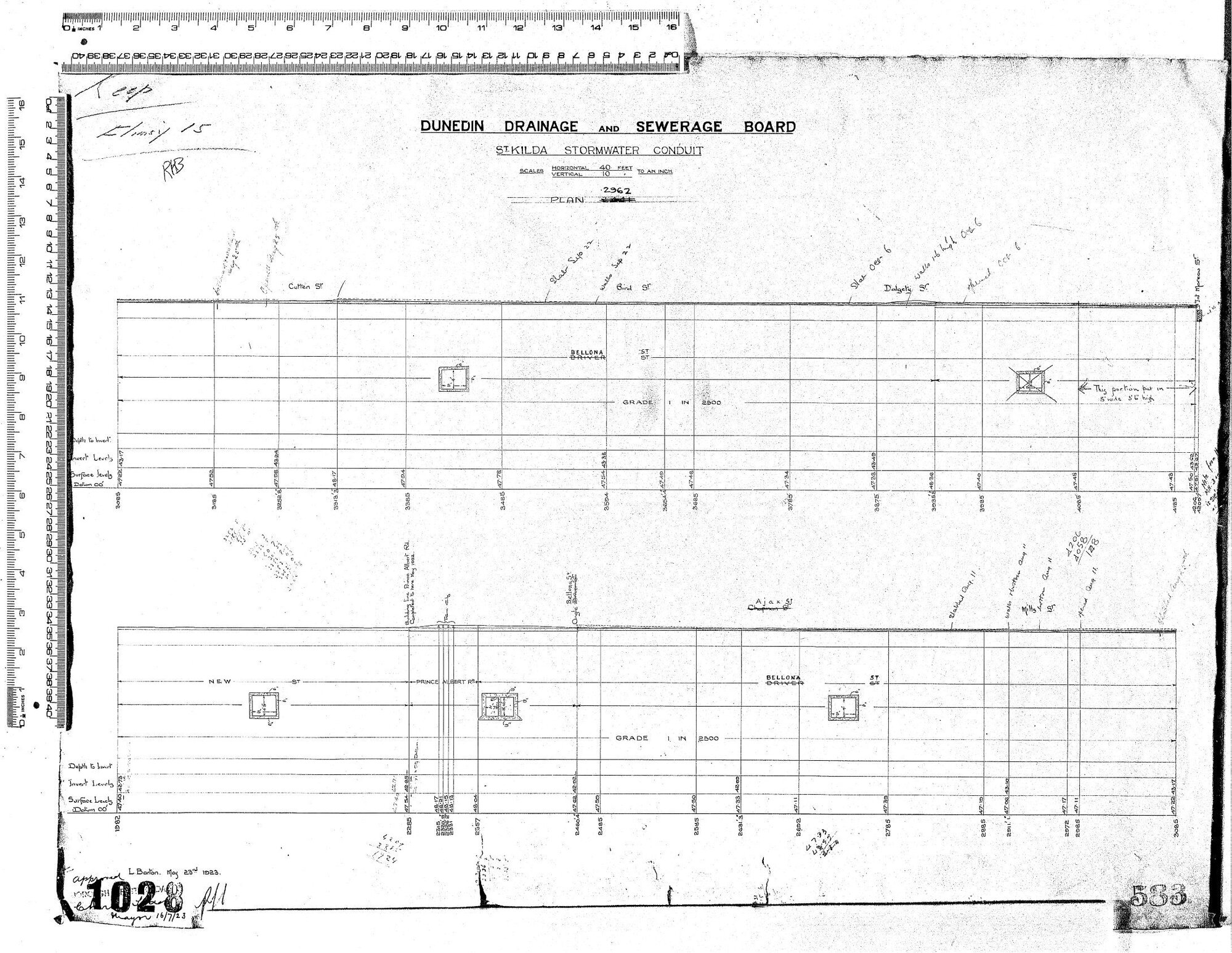 ST KILDA STORMWATER CONDUIT PLAN 2962