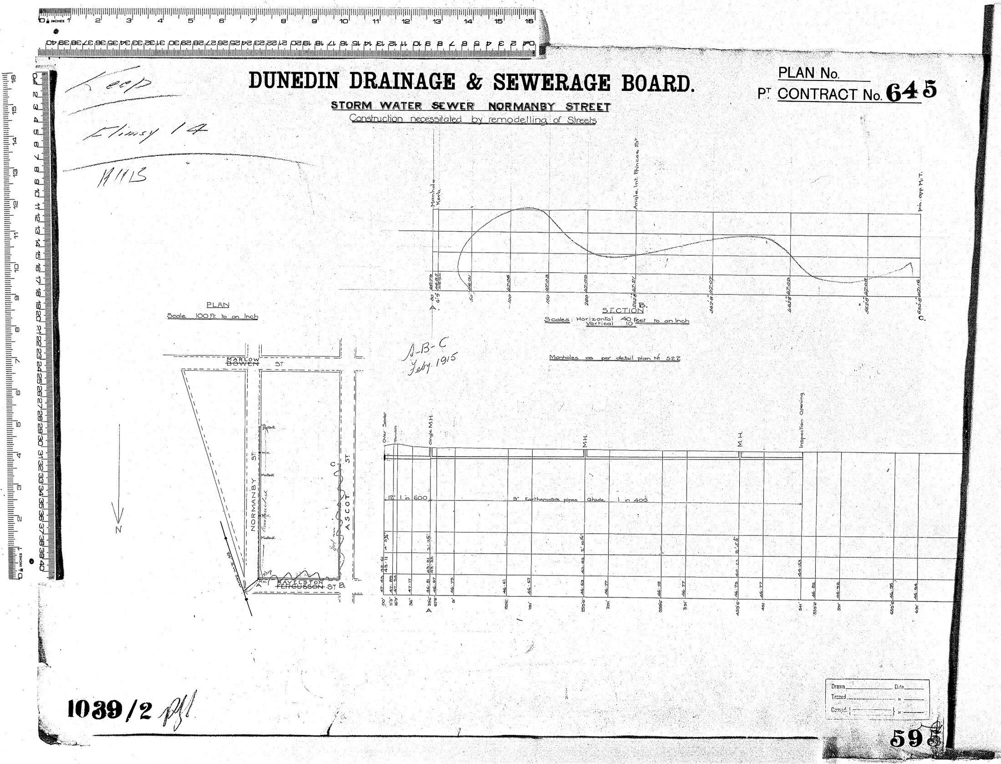 STORM WATER SEWER NORMANBY STREET