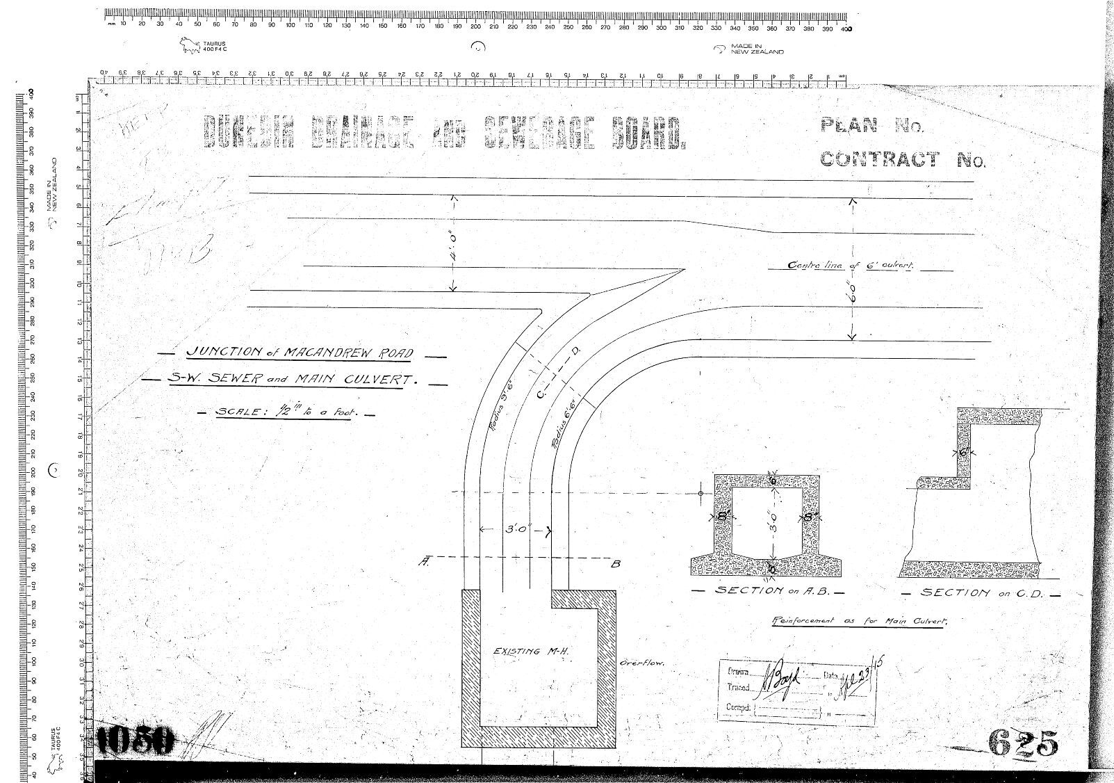 JUNCTION OF MACANDREW ROAD - S-W SEWER AND MAIN CULVERT