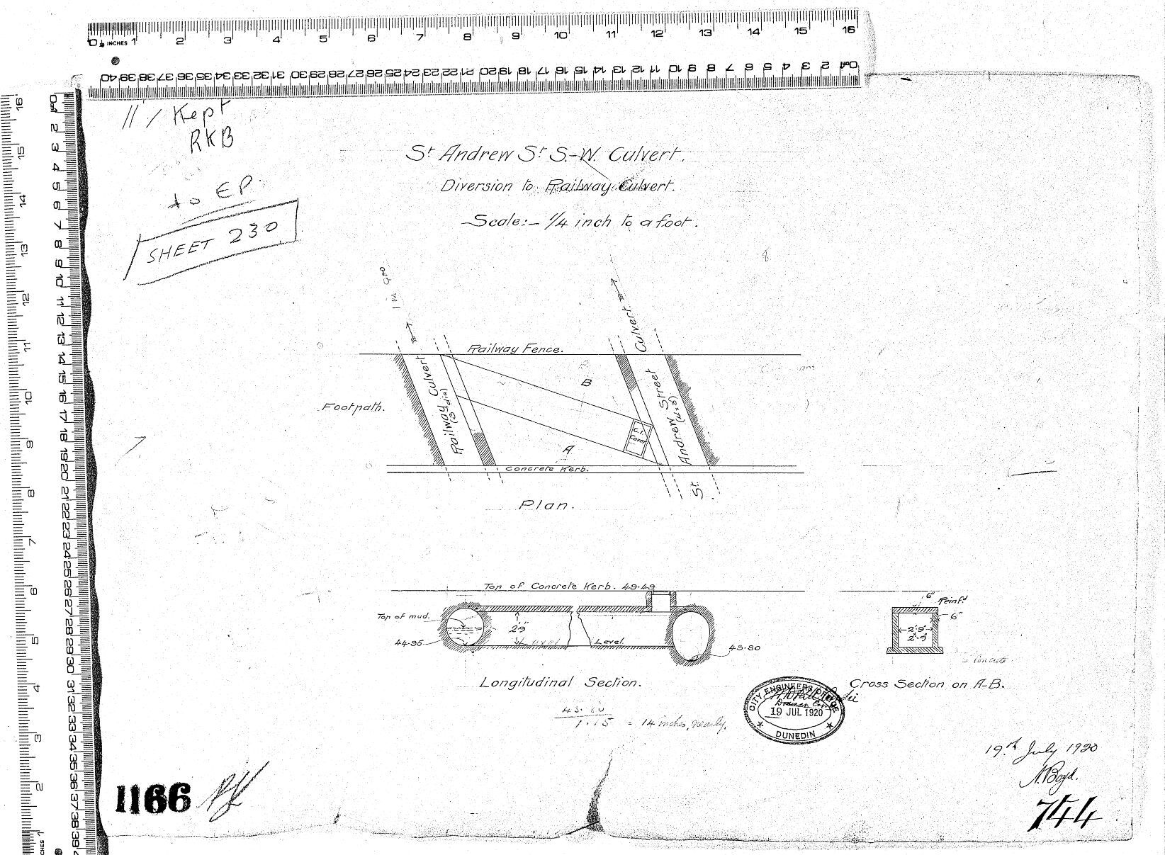 ST ANDREW ST. S-W. CULVERT - DIVERSION TO RAILWAY CULVERT