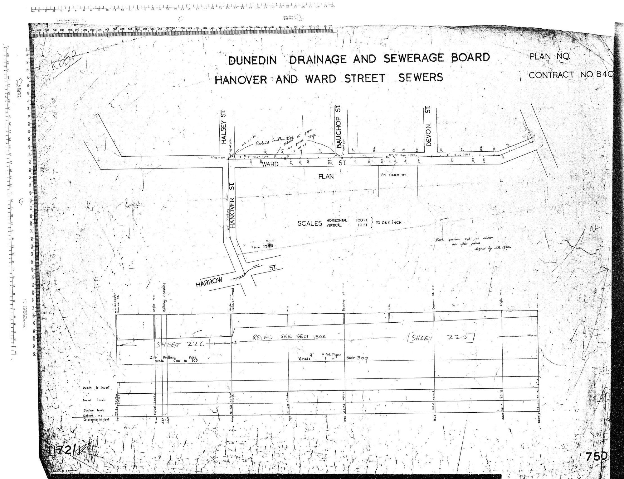 HANOVER AND WARD SEWERS