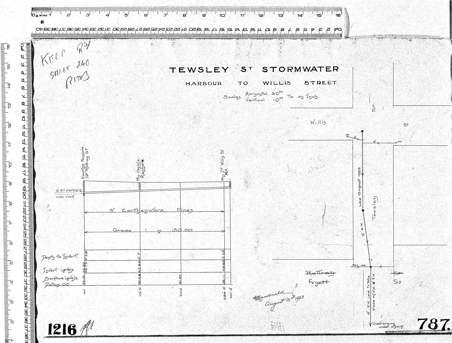 TEWSLEY ST. STORMWATER - HARBOUR TO WILLIS STREET