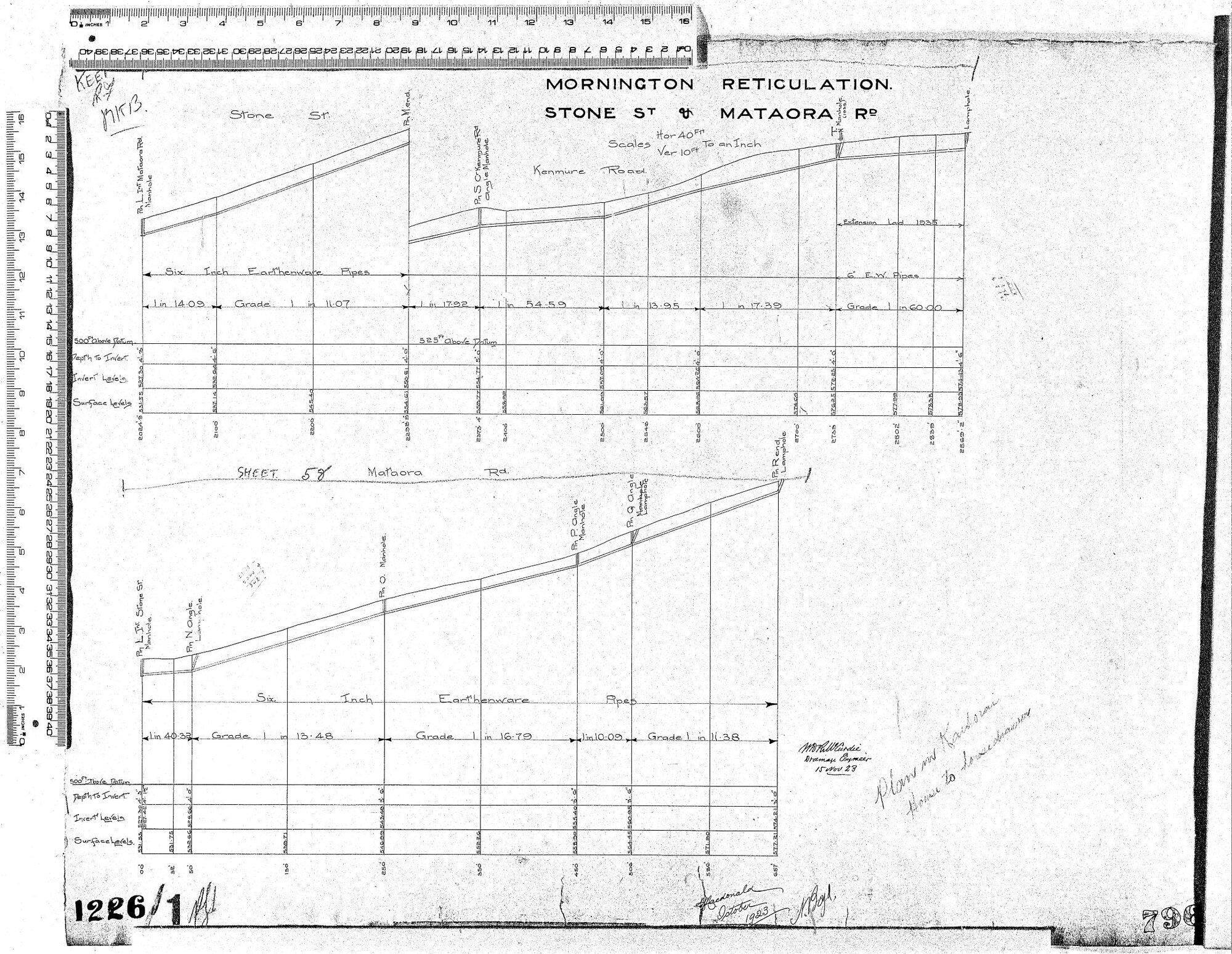 MORNINGTON RETICULATION.  -  STONE ST. &amp; MATAORA RD.