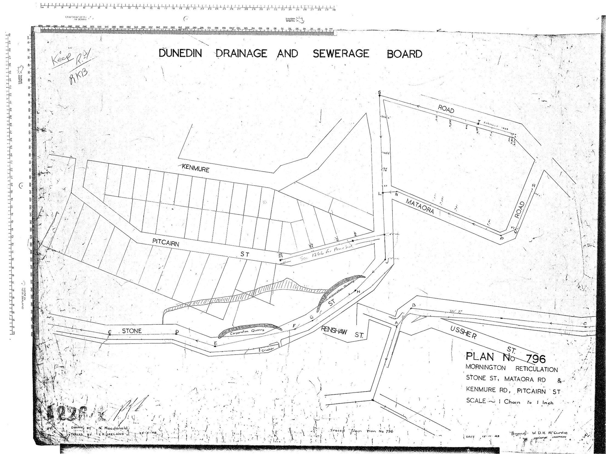 MORNINGTON RETICULATION.  -  STONE ST.  MATAORA RD. &amp; KENMURE RD, PITCAIRN ST