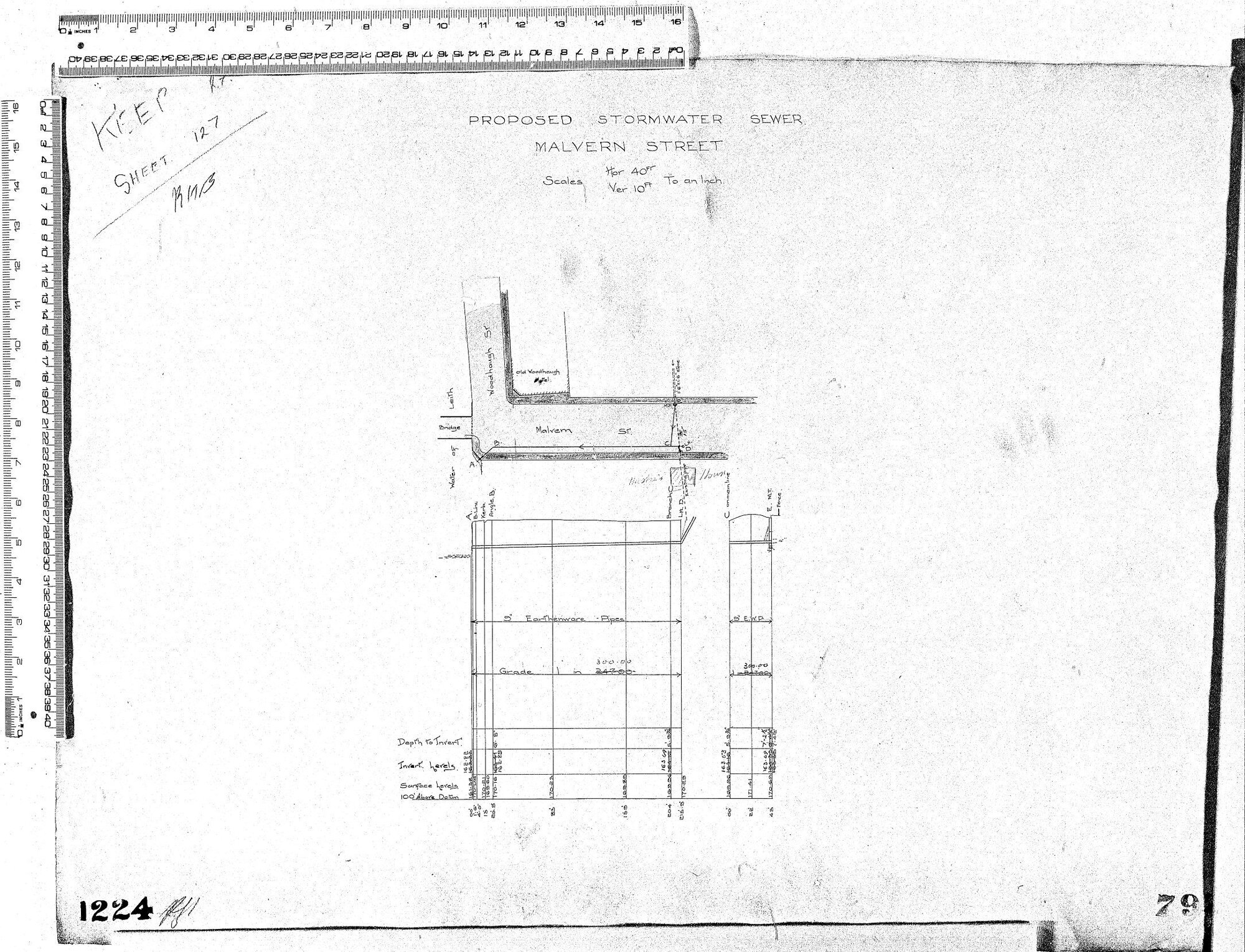PROPOSED STORMWATER SEWER - MALVERN STREET