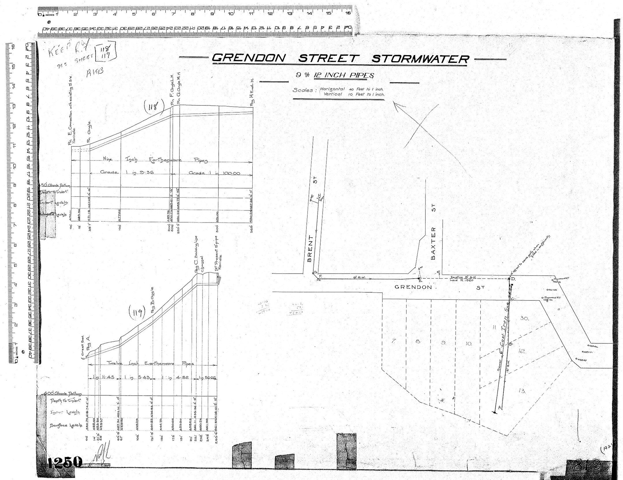 GRENDON STREET STORMWATER  -  9 &amp; 12 INCH PIPES