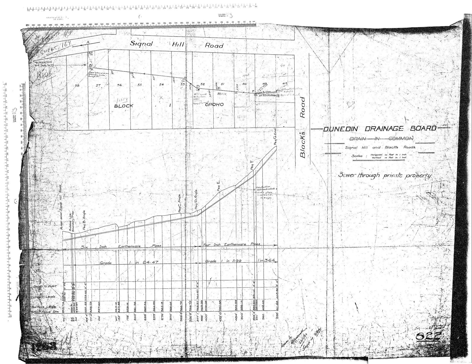 SIGNAL HILL AND BLACK'S ROAD - SEWER THROUGH PRIVATE PROPERTY