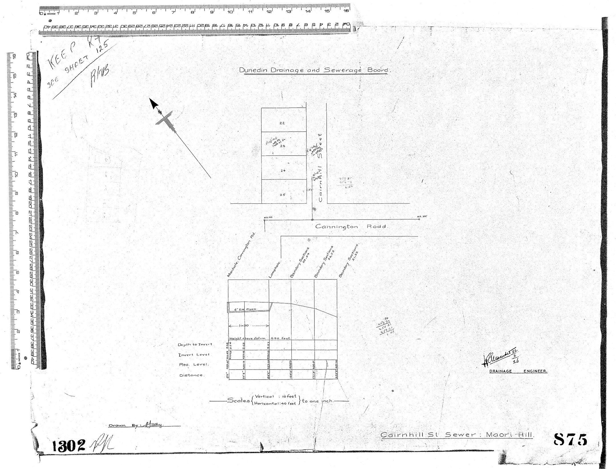 CAIRNHILL ST SEWER - MAORI HILL