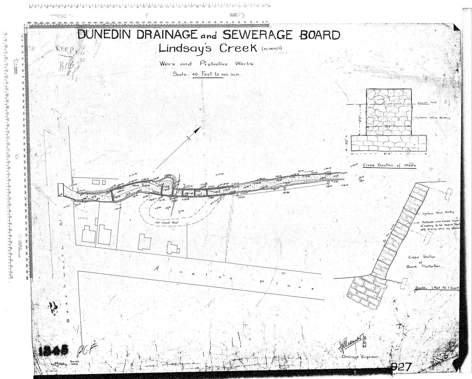 LINDSAYS CREEK (PC NEILL'S)  WEIRS AND PROTECTIVE WORKS