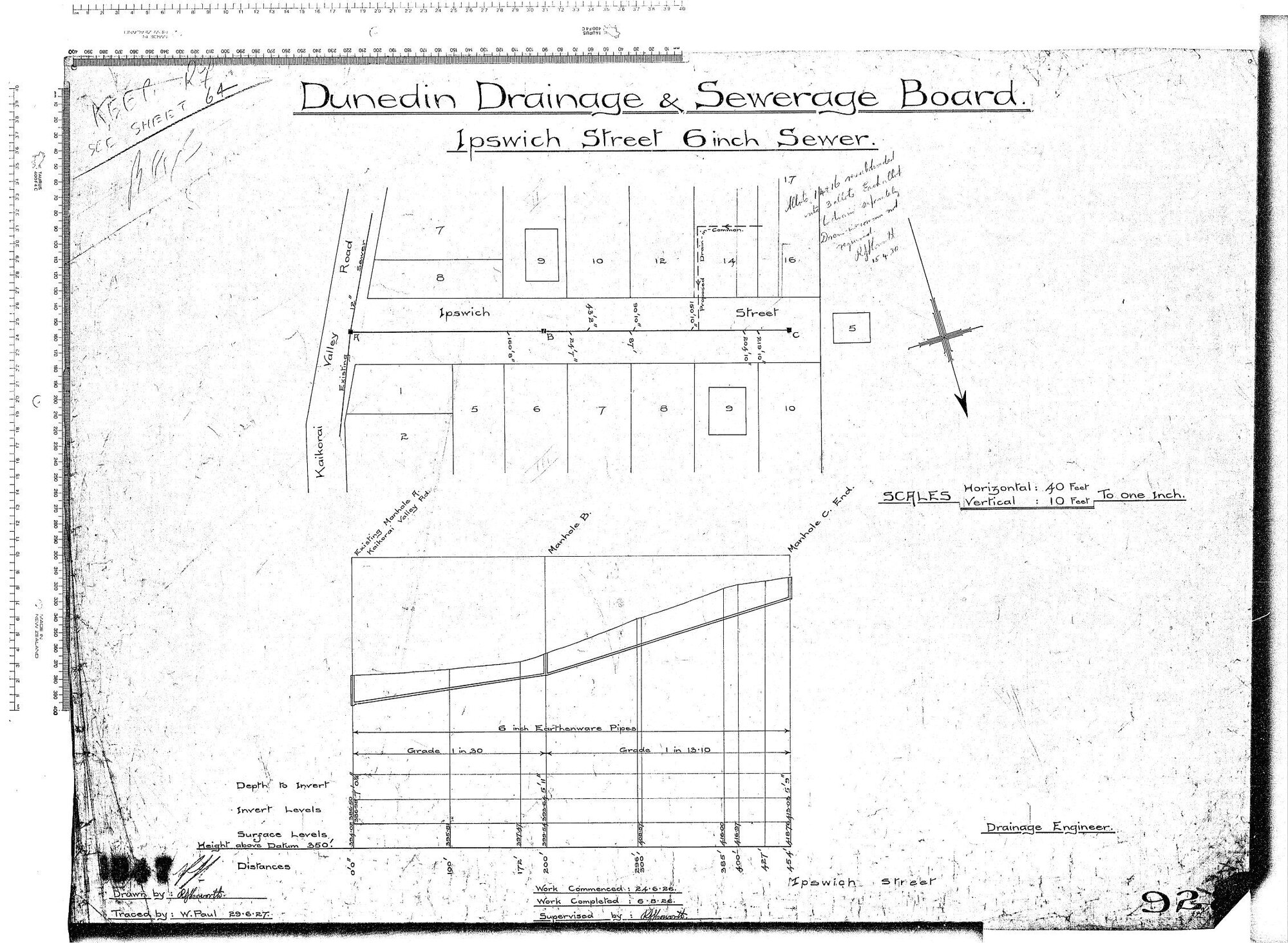 IPSWICH STREET 6" SEWER