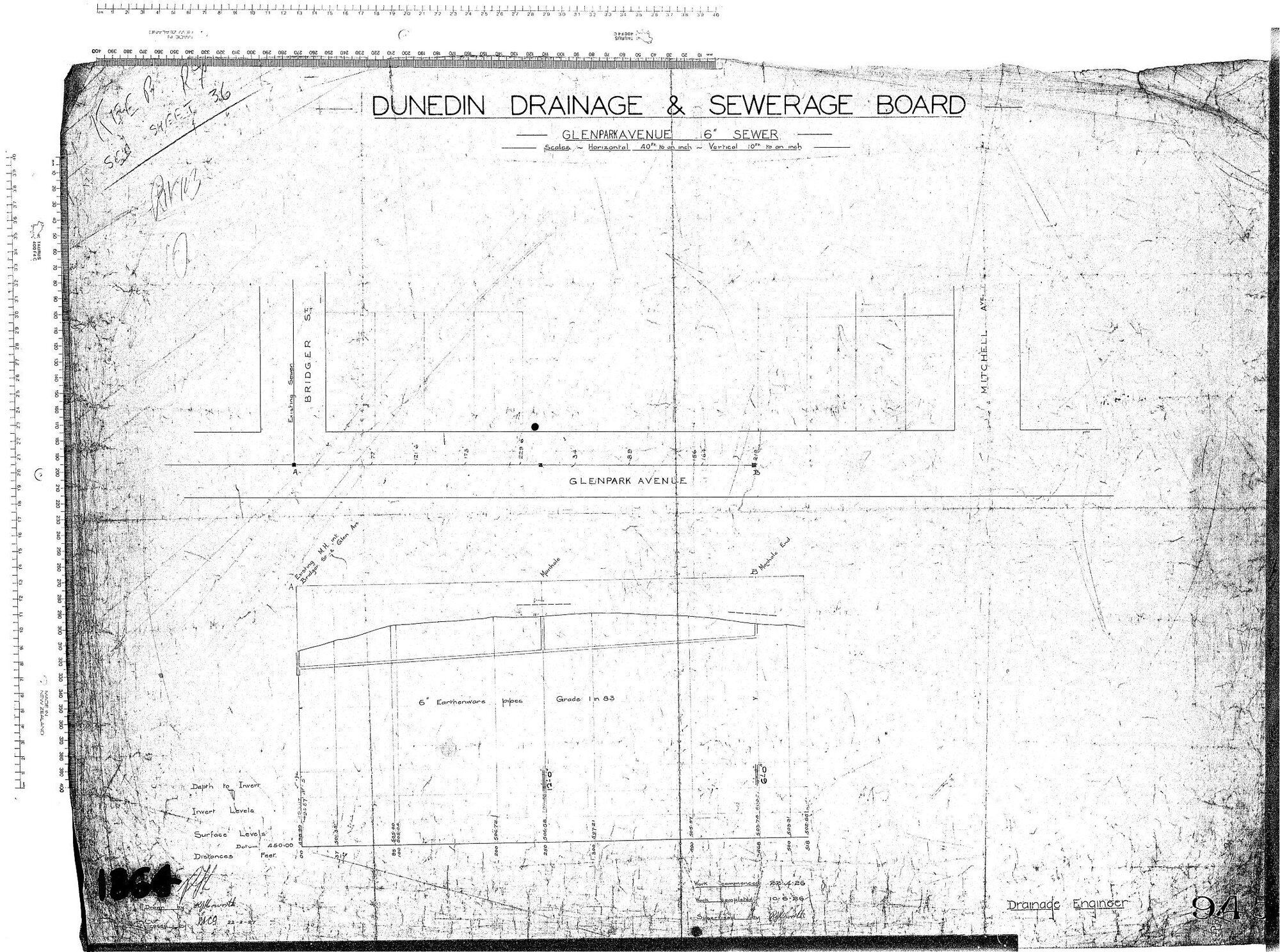 GLENPARK AVENUE 6" SEWER