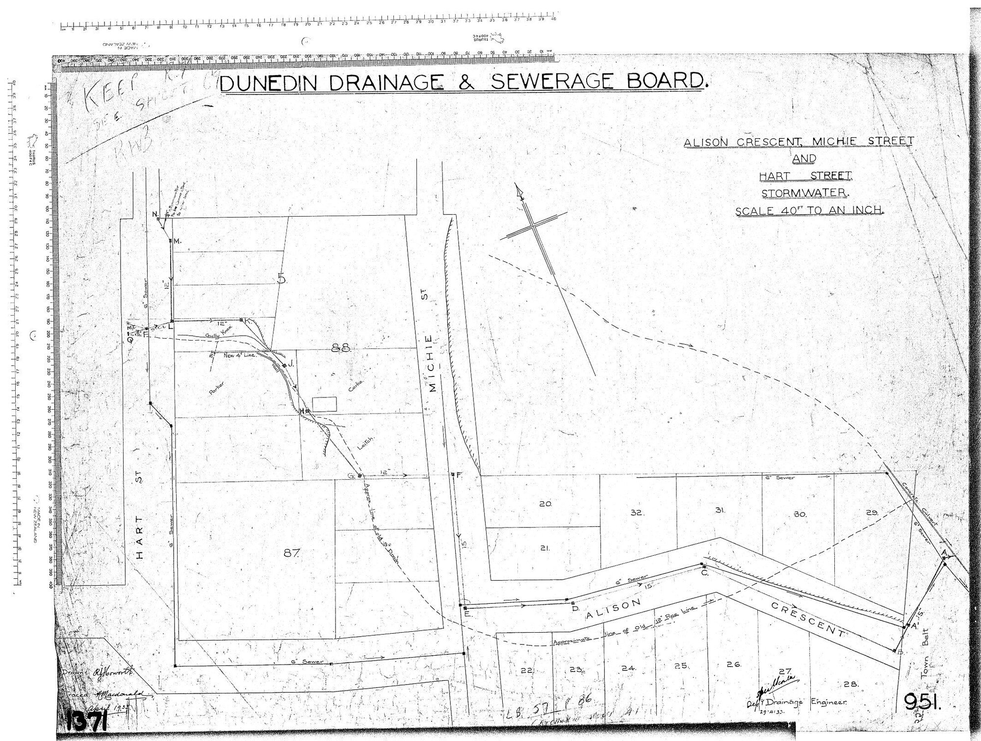 ALISON CRESCENT, MICHIE STREET &amp; HART STREET, STORMWATER.