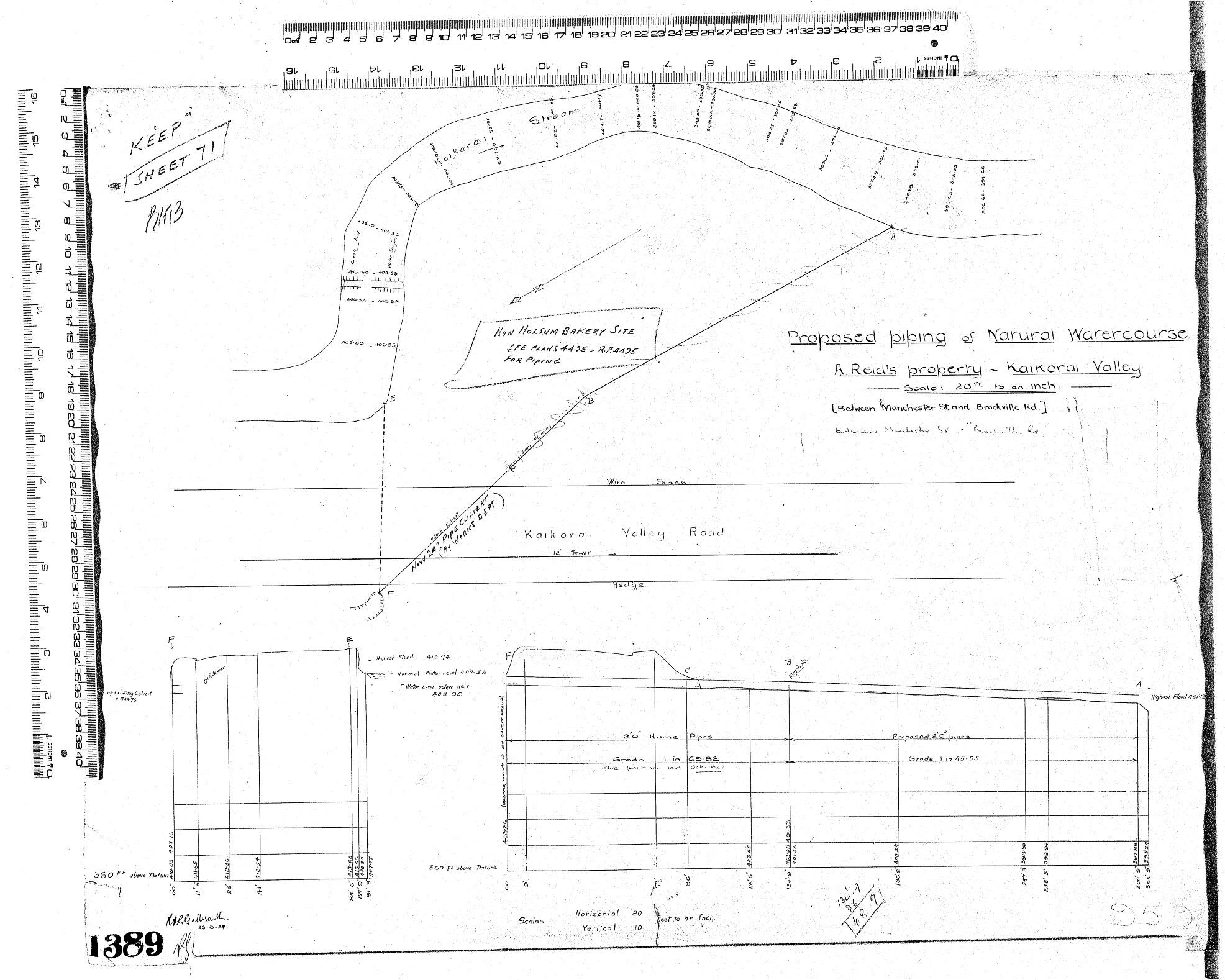 PROPOSED PIPING OF NATURAL WATERCOURSE A.REIDS PROPERTY - KAIKORAI VALLEY
