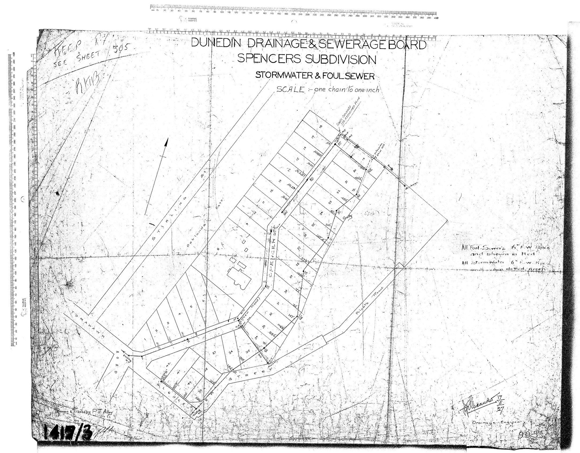 SPENCERS SUBDIVISION - STORMWATER &amp; FOUL SEWER