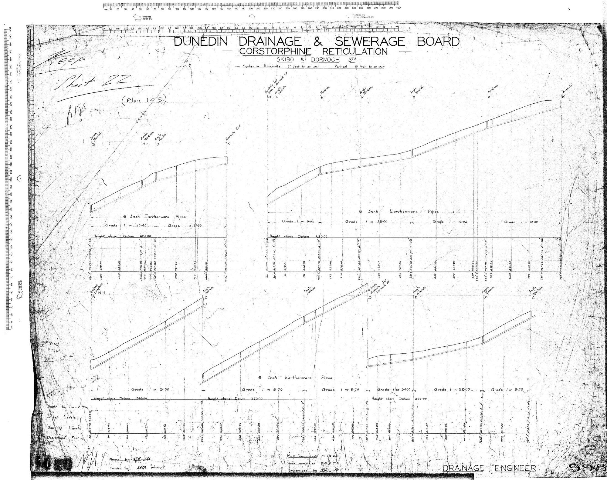 CORSTORPHINE RETICULATION - SKIBO &amp; DORNOCH ST'S.