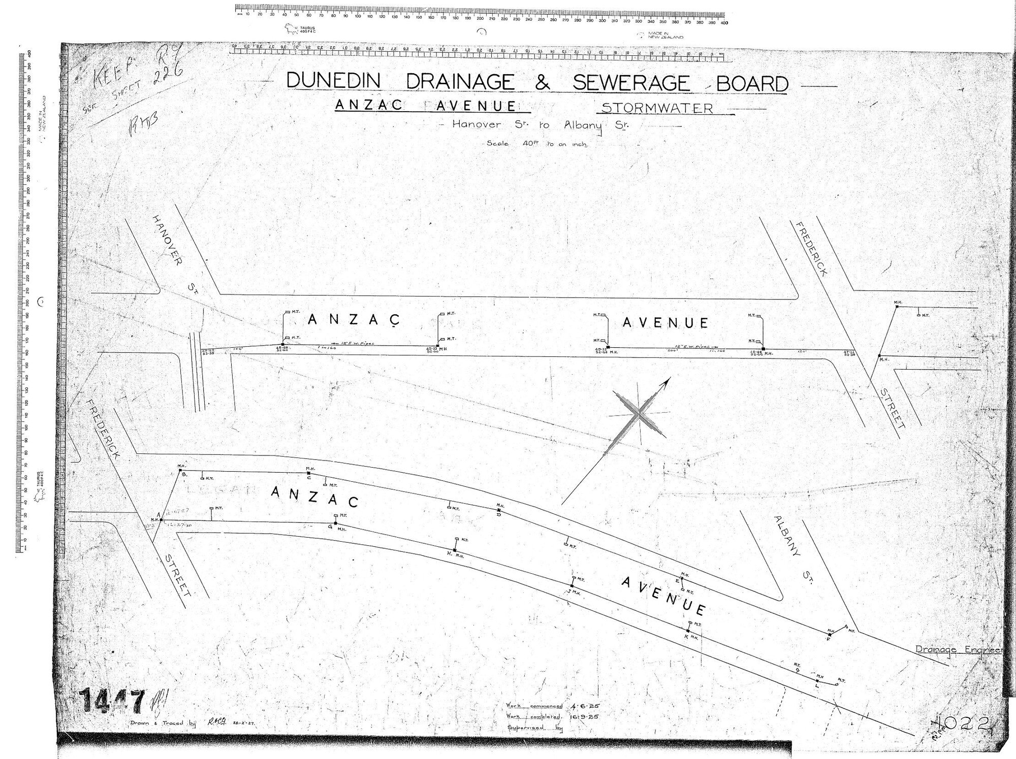 ANZAC AVENUE STORMWATER - HANOVER ST TO ALBANY ST.
