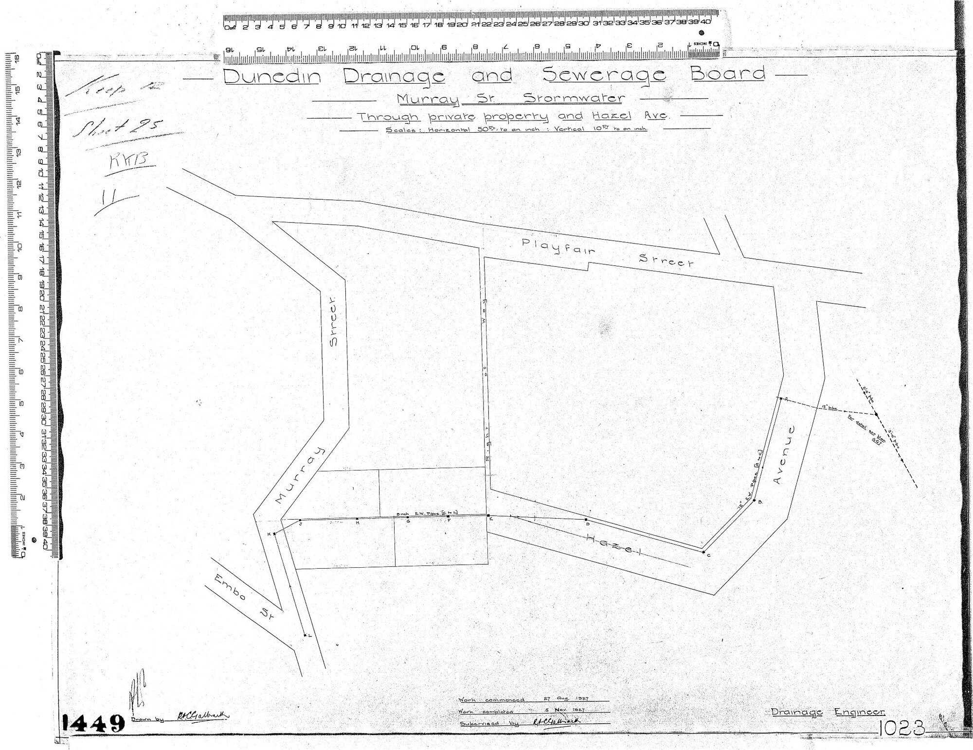 MURRAY ST STORMWATER -  THROUGH PRIVATE PROPERTY AND HAZEL AVE