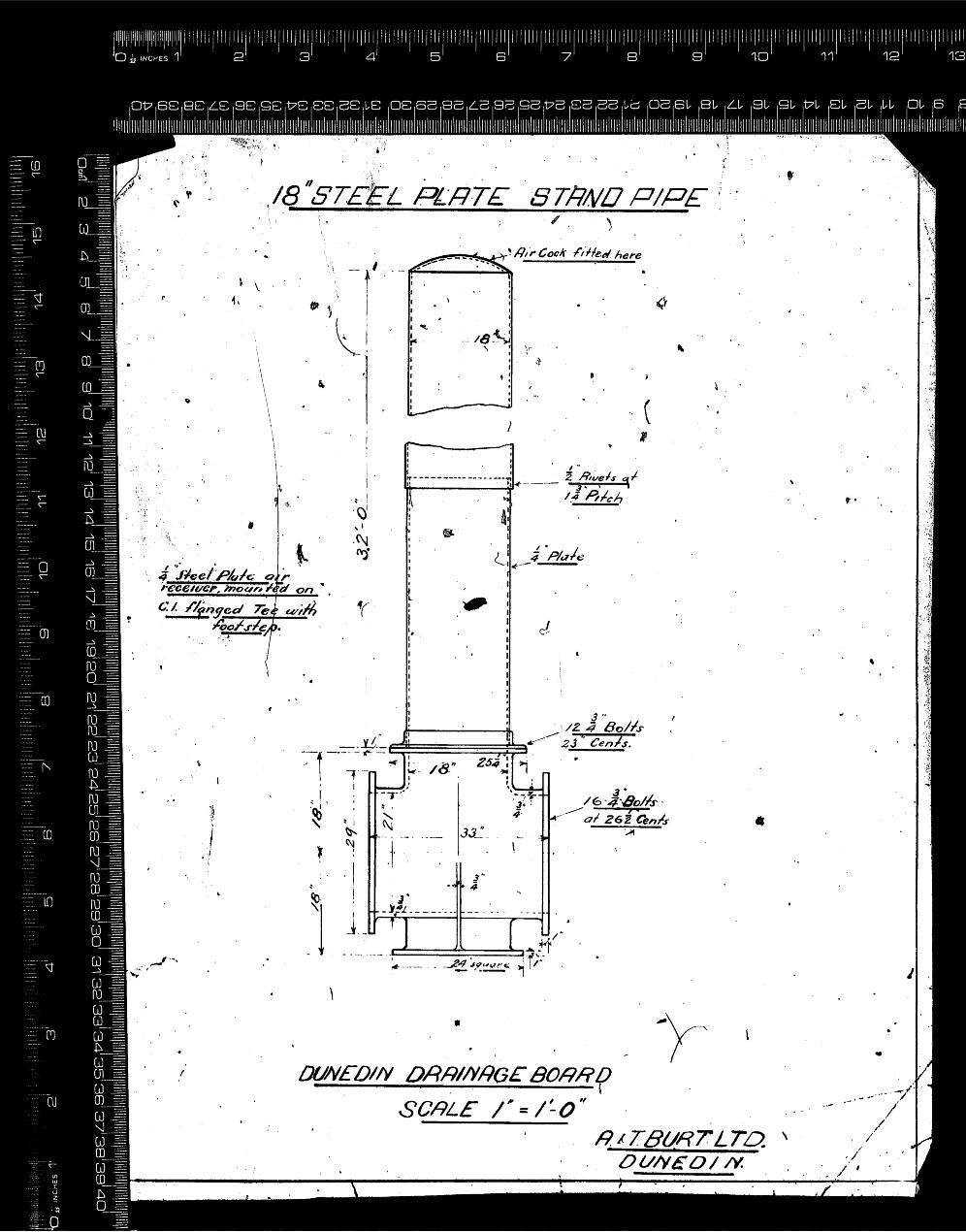 18" STEEL PLATE STAND PIPE