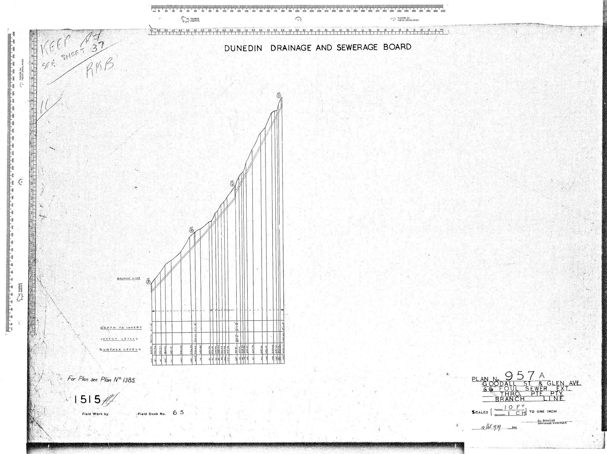 GOODALL ST. &amp; GLEN AVE. 6" FOUL SEWER EXT THRO PTE. PTY. BRANCH LINE