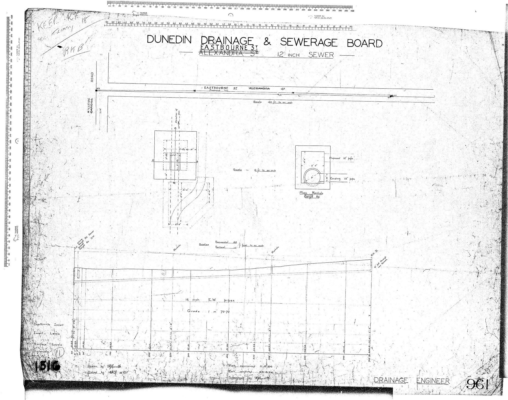 EASTBOURNE ST. 12" SEWER