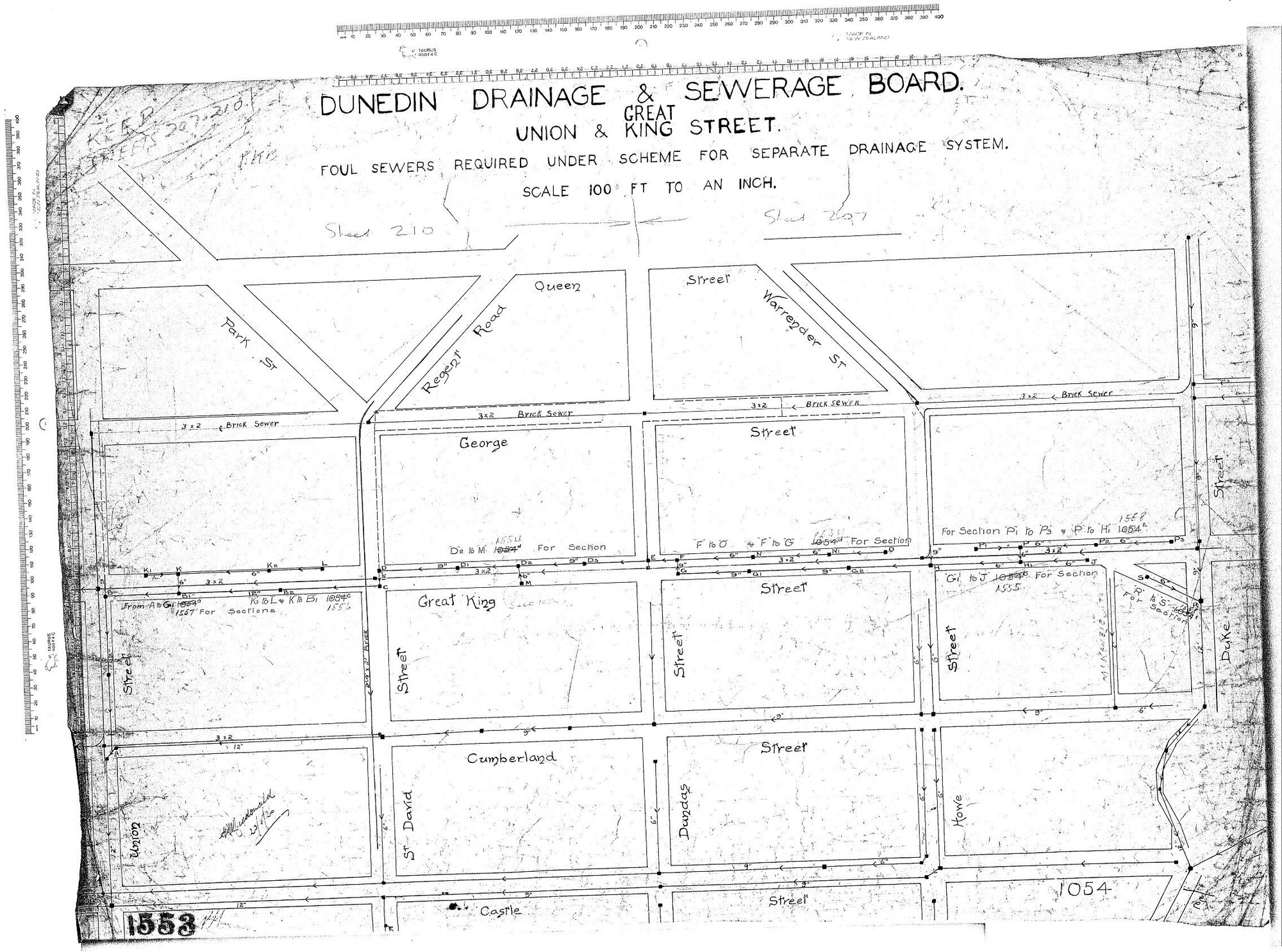 UNION &amp; GREAT KING STREET - FOUL SEWERS REQUIRED UNDER SCHEME FOR SEPARATE DRAINAGE SYSTEM