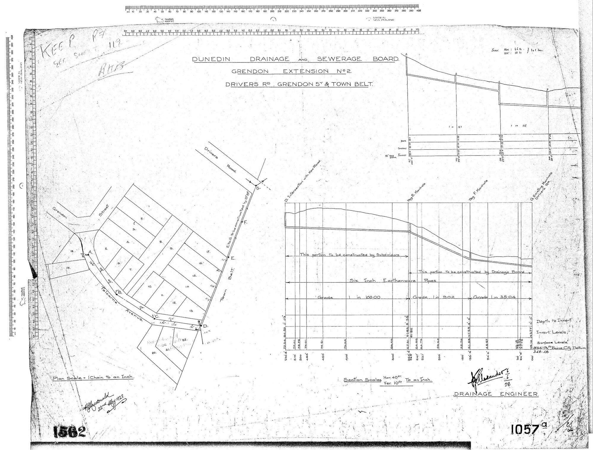 GRENDON EXTENSION No.2 DRIVERS RD GRENDON ST &amp; TOWN BELT